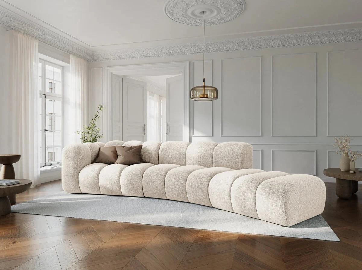 Sofa aksamitna 5-osobowa prawostronna SKYLER szary Interieurs 86 Eye on Design