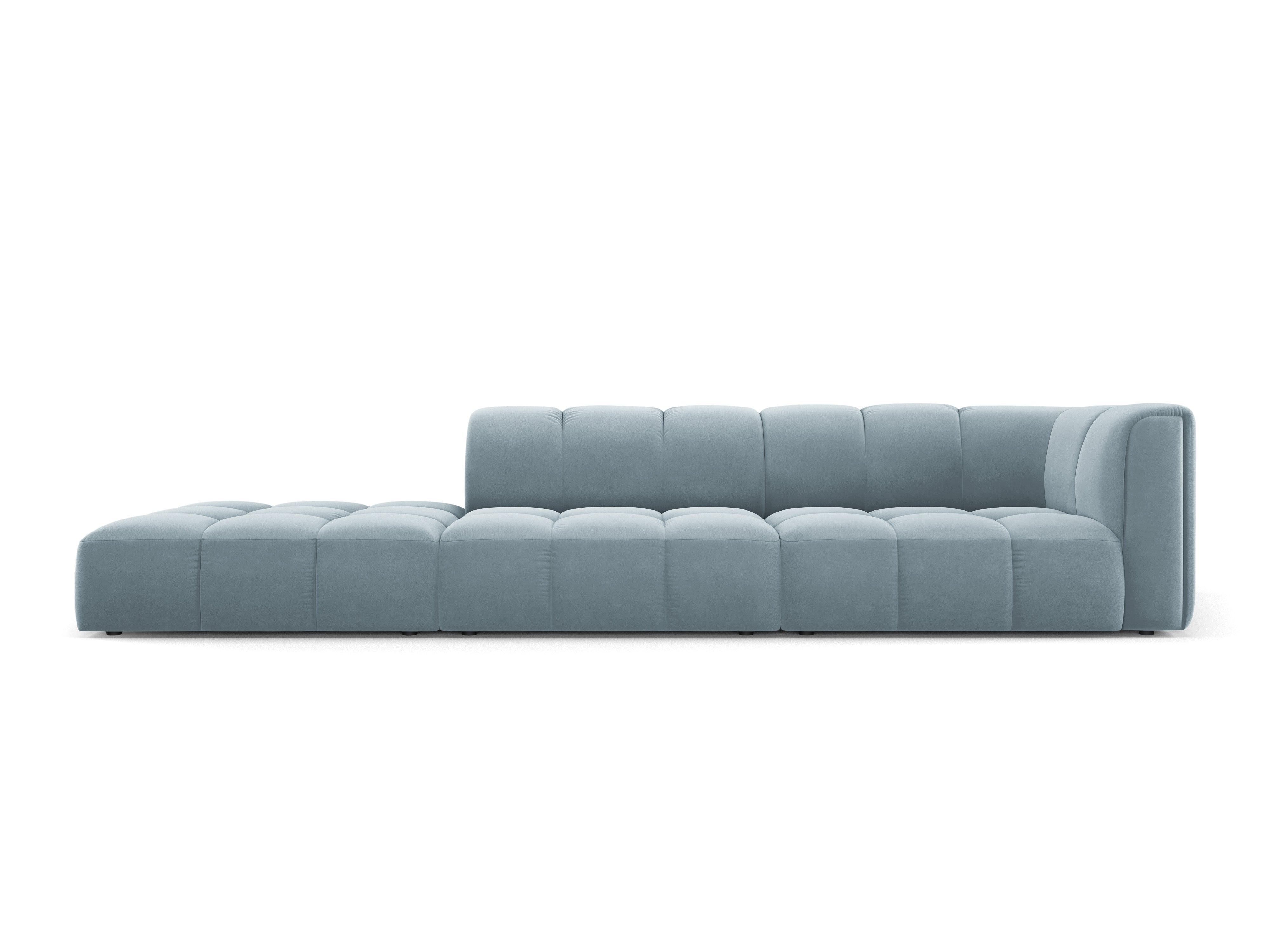 Sofa aksamitna lewostronna FRANCESCA jasnoniebieski Milo Casa Eye on Design