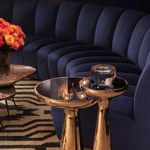 Sofa aksamitna modułowa LANDO - element środkowy granatowy Eichholtz Eye on Design