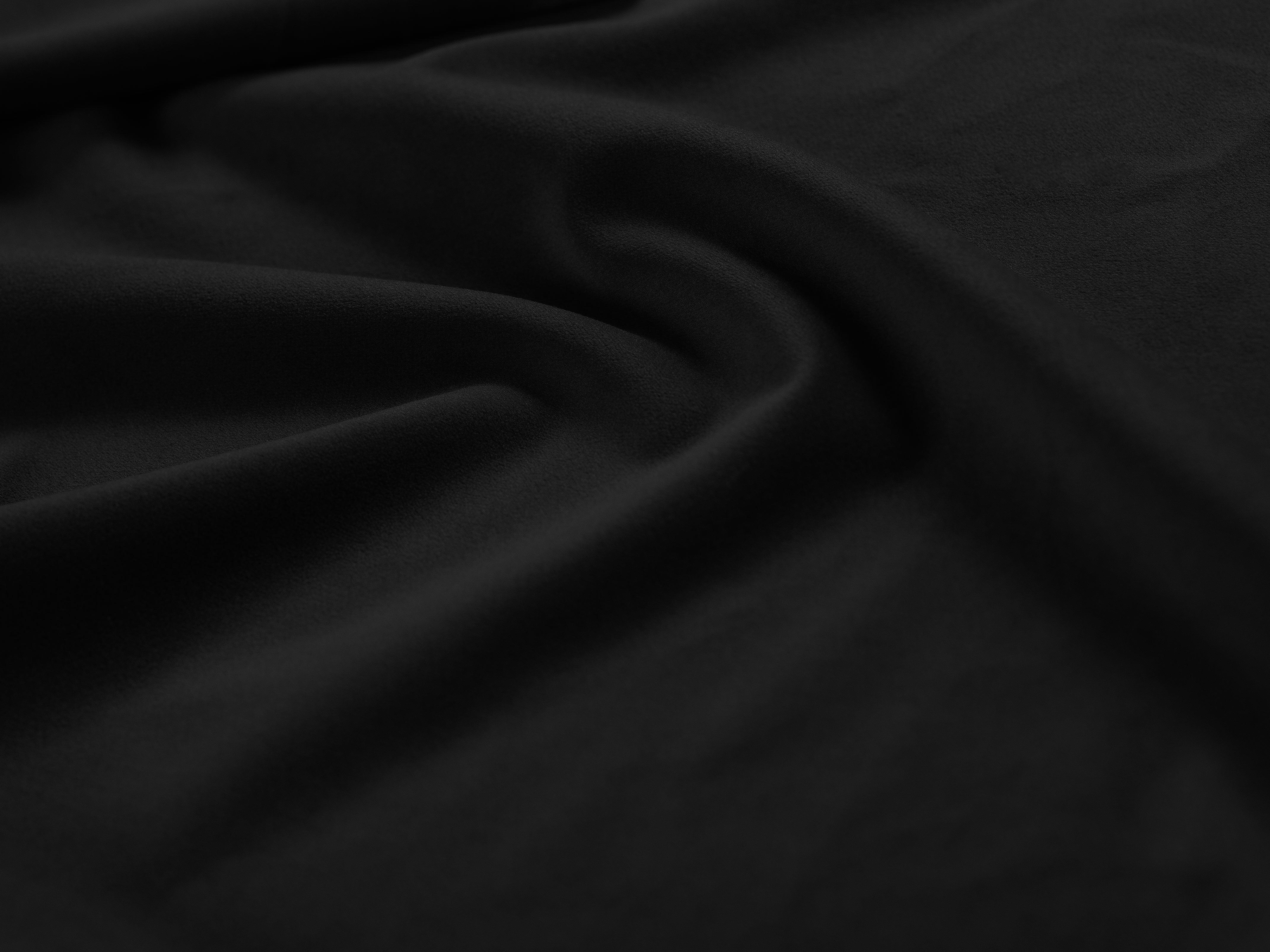 Sofa aksamitna panoramiczna lewostronna 7-osobowa BALI czarny z czarną podstawą Cosmopolitan Design Eye on Design