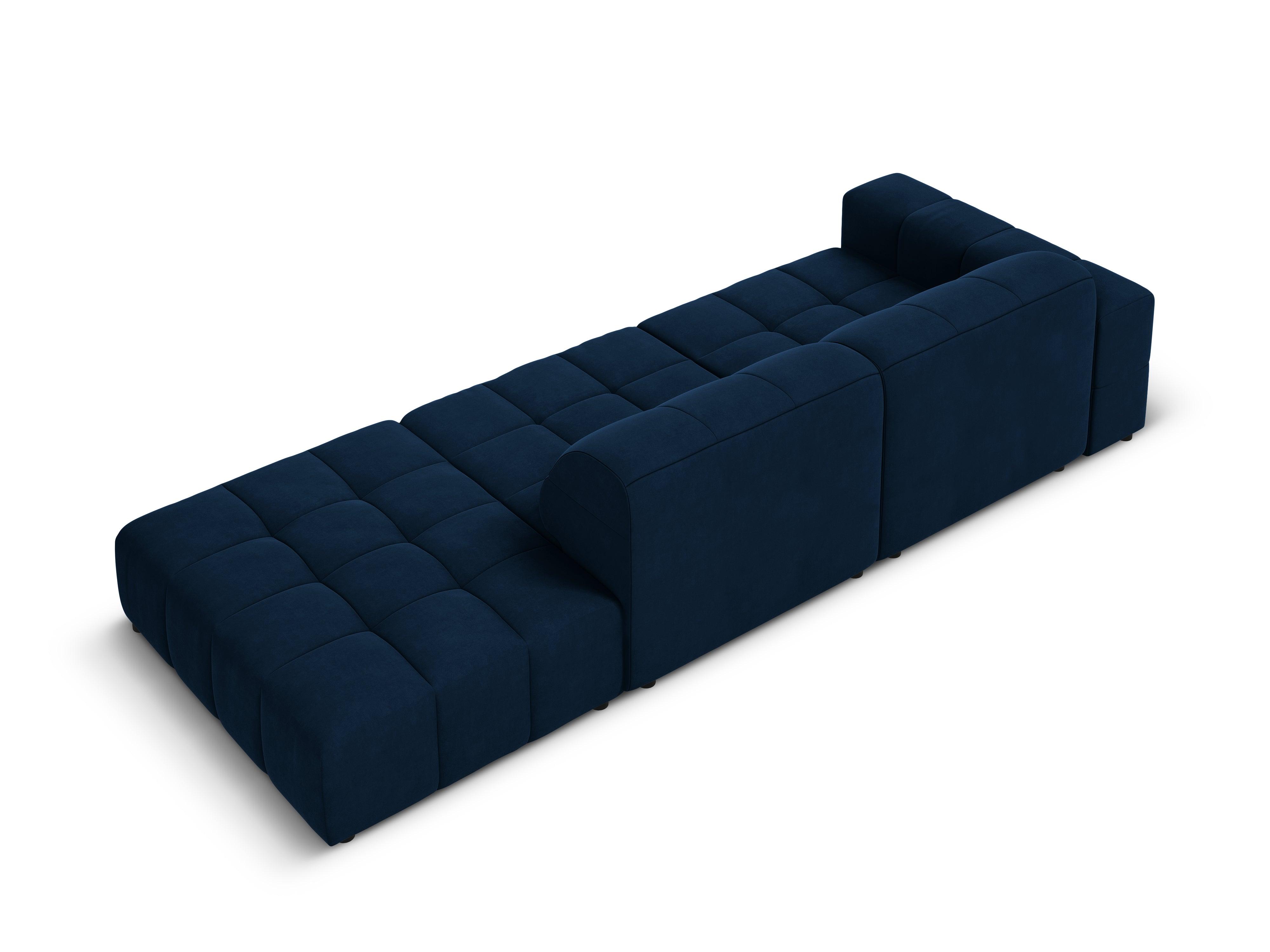 Sofa aksamitna prawostronna 3-osobowa CHICAGO granat królewski Cosmopolitan Design Eye on Design