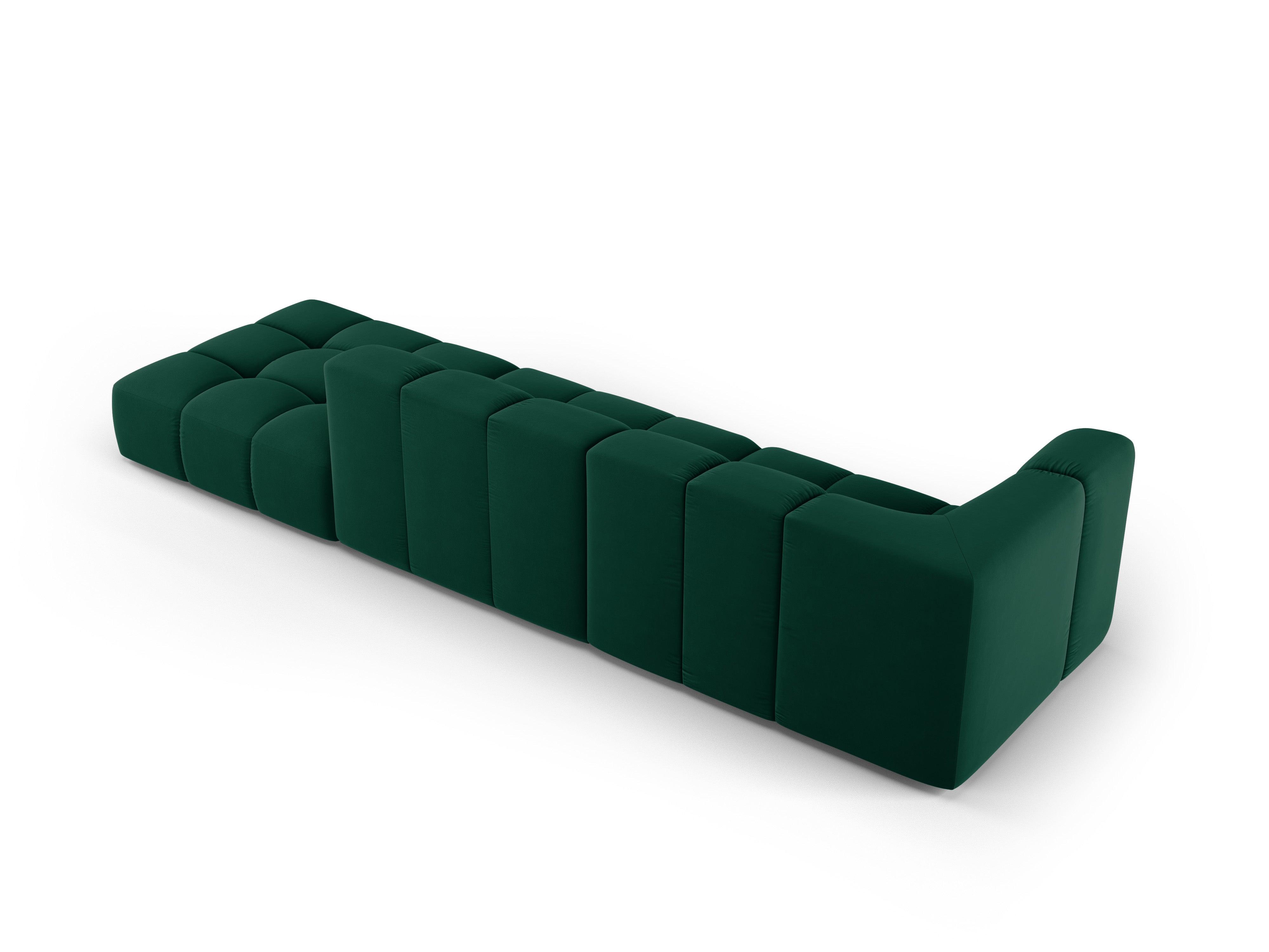 Sofa aksamitna prawostronna FRANCESCA butelkowa zieleń Milo Casa Eye on Design