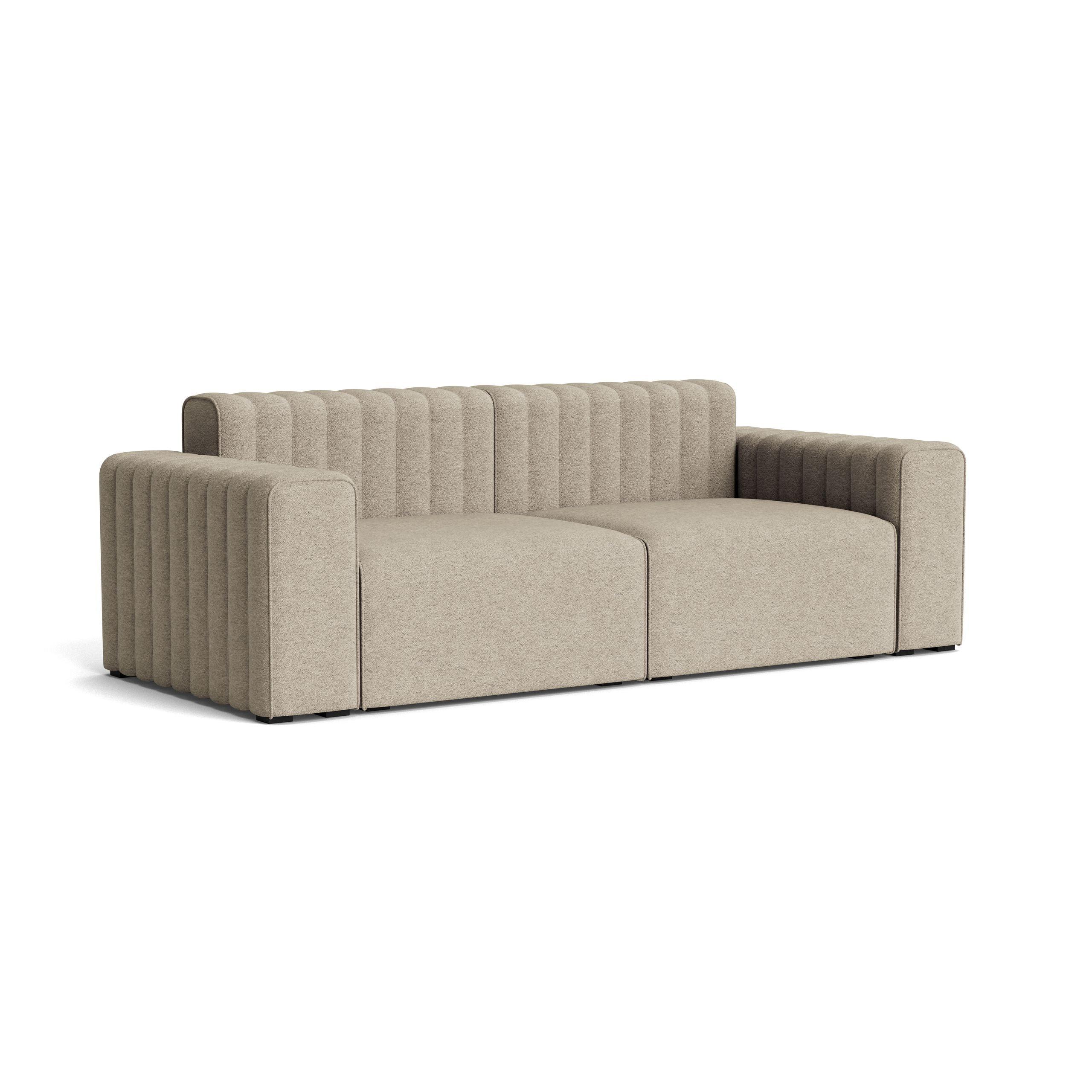 Sofa modułowa 2-osobowa RIFF boucle beżowy – NORR11