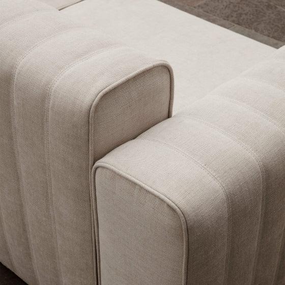 Sofa modułowa 2-osobowa RIFF len beżowy – NORR11