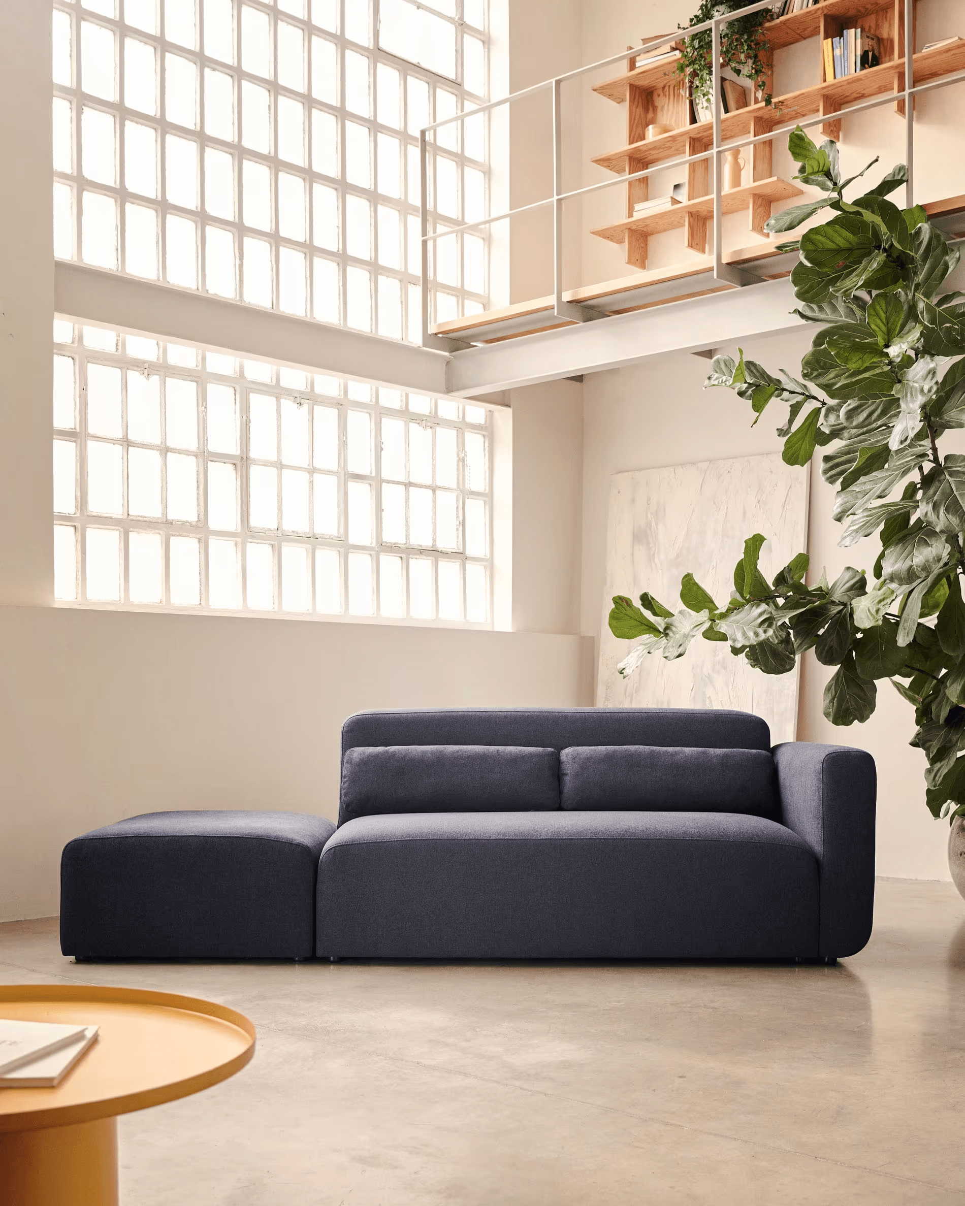 Sofa modułowa 2-osobowa uniwersalna otwarta NEOM niebieski – Kave Home