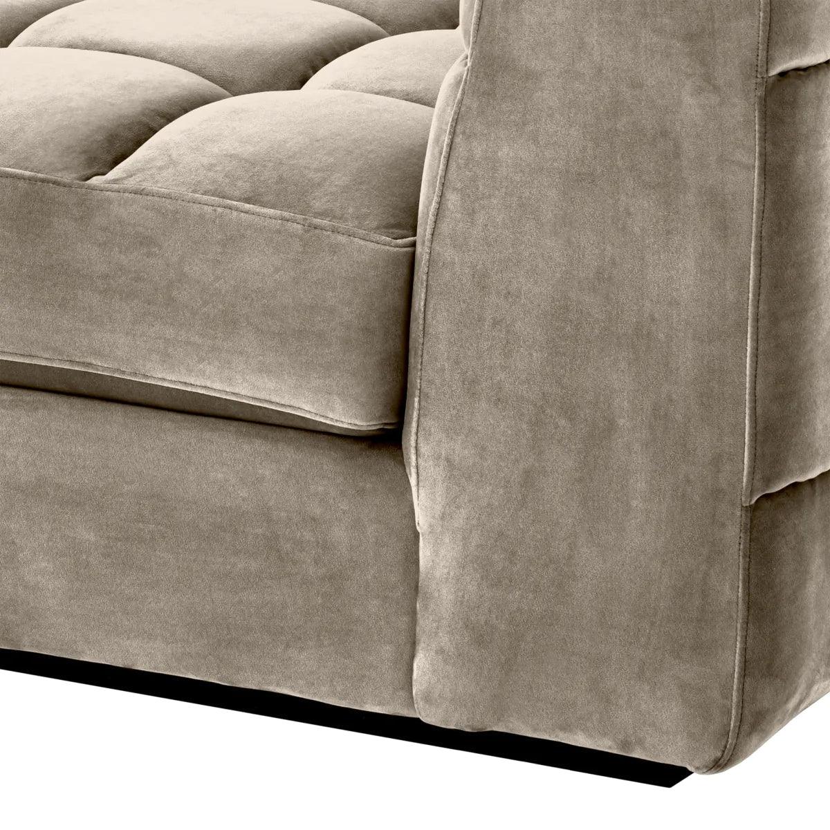 Sofa modułowa aksamitna DEAN - siedzisko środkowe beżowe Eichholtz Eye on Design