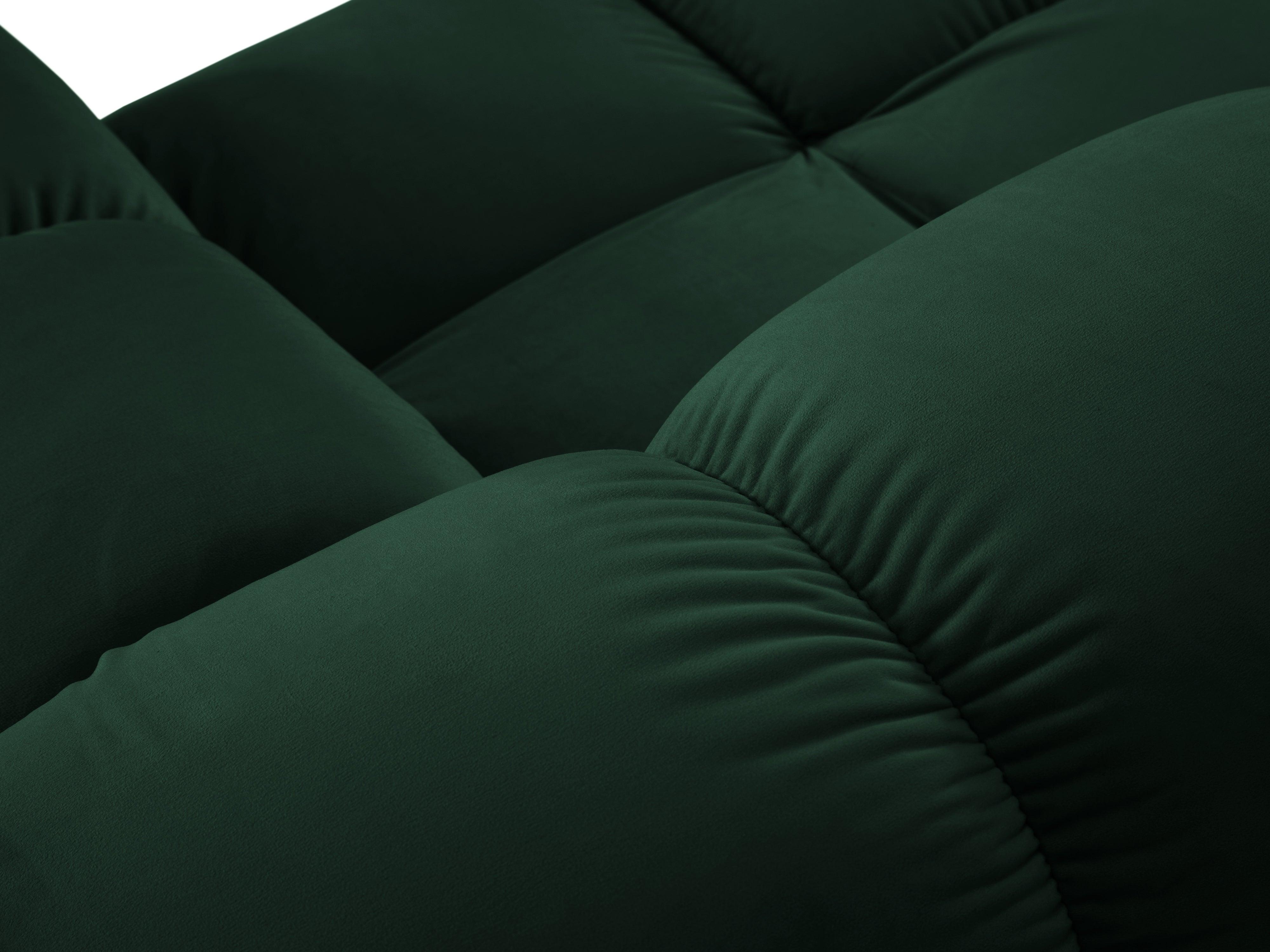 Sofa modułowa aksamitna lewostronna 4-osobowa TROPEA butelkowa zieleń Milo Casa Eye on Design