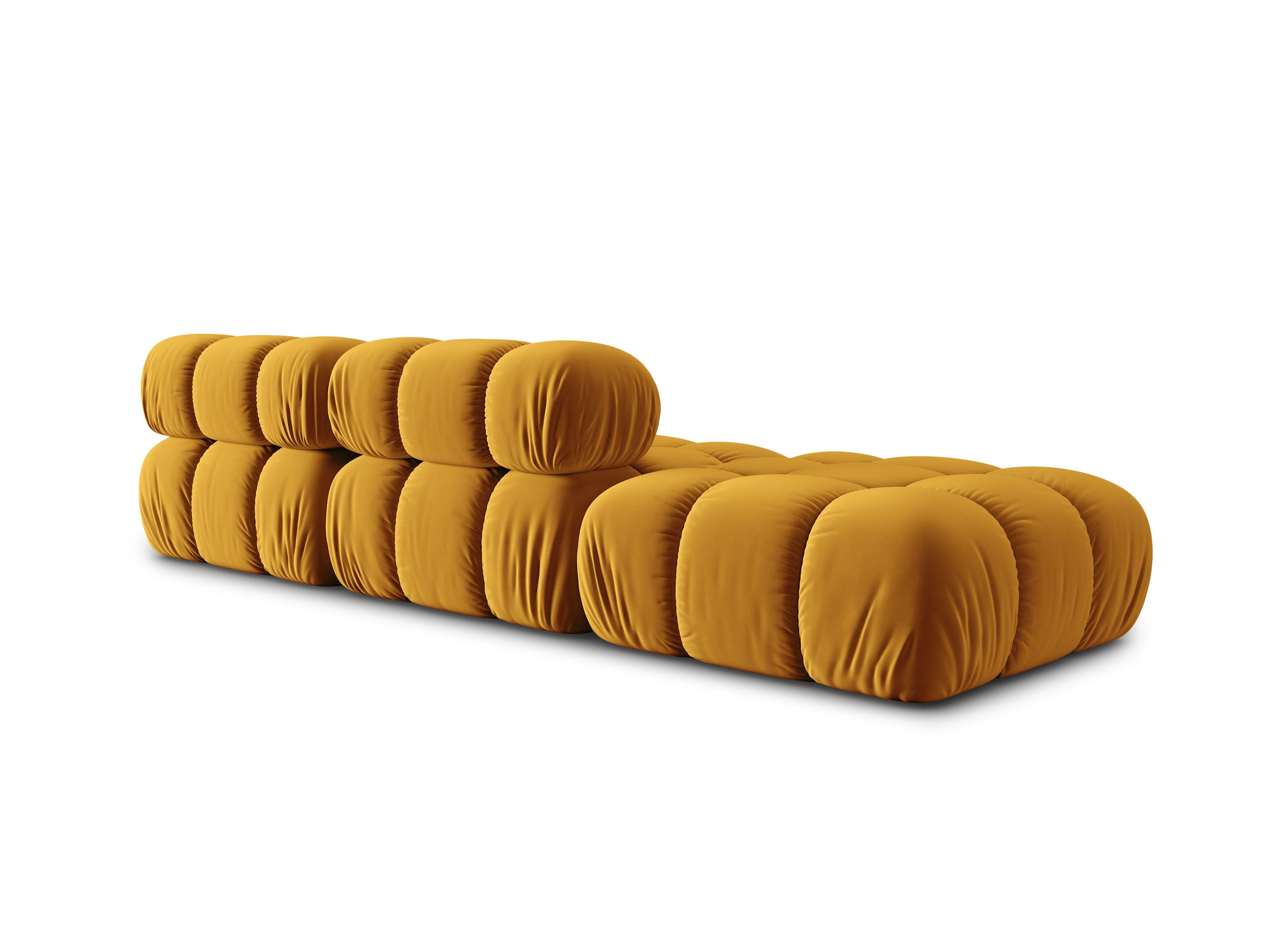 Sofa modułowa aksamitna lewostronna 4-osobowa TROPEA musztardowy Milo Casa Eye on Design
