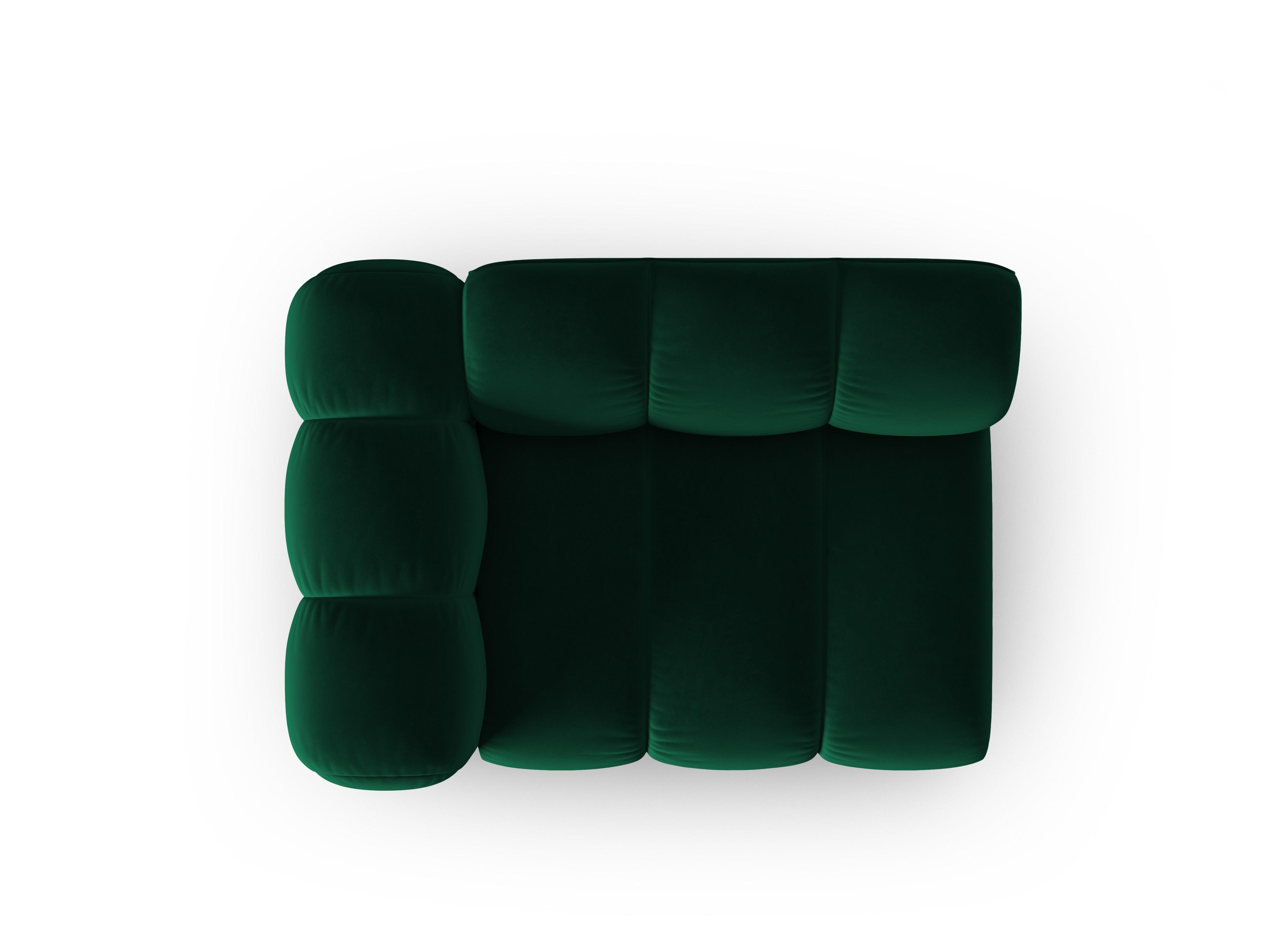 Sofa modułowa aksamitna lewostronna SKYLER butelkowy zielony - element końcowy Interieurs 86 Eye on Design