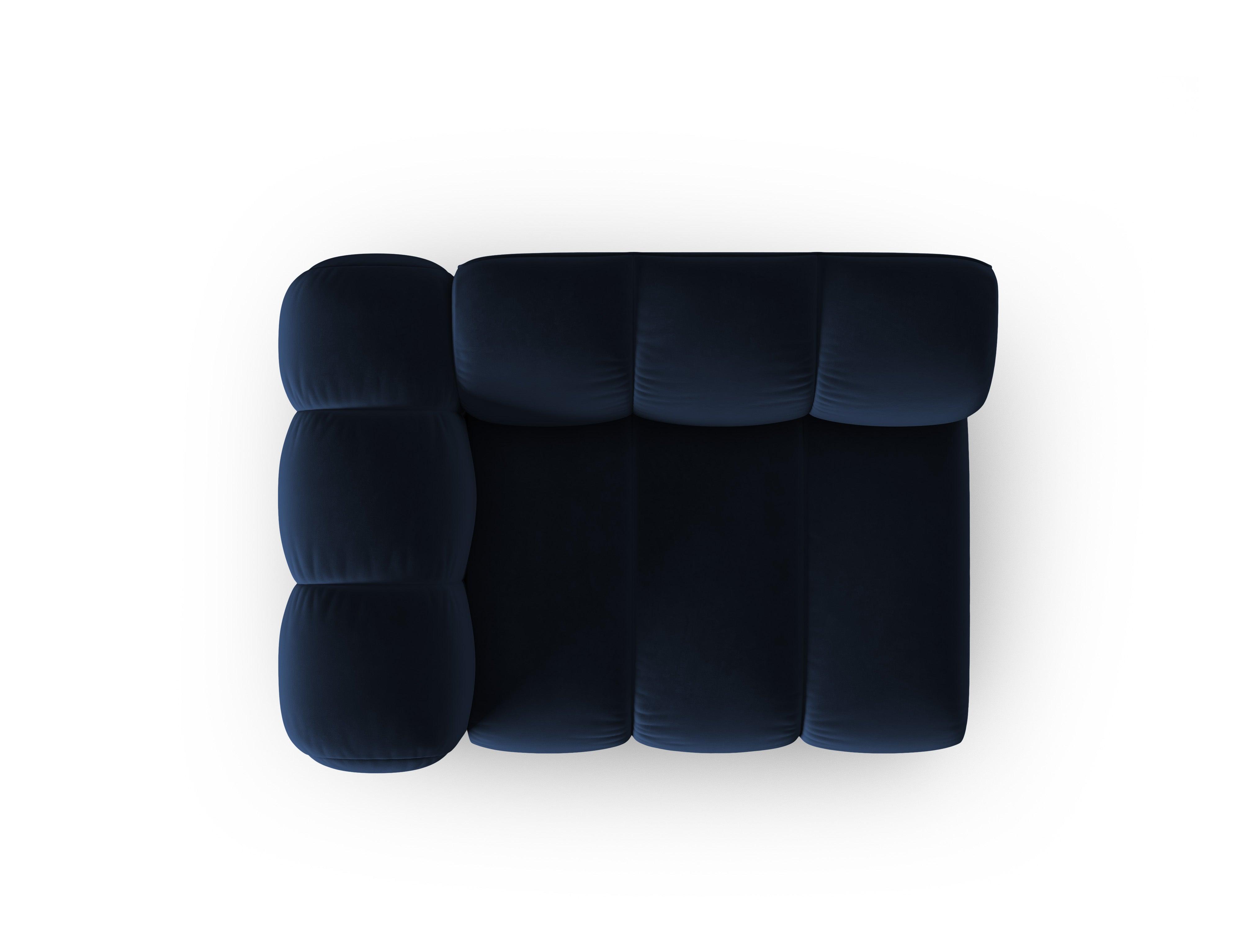 Sofa modułowa aksamitna lewostronna SKYLER granatowy - element końcowy Interieurs 86 Eye on Design