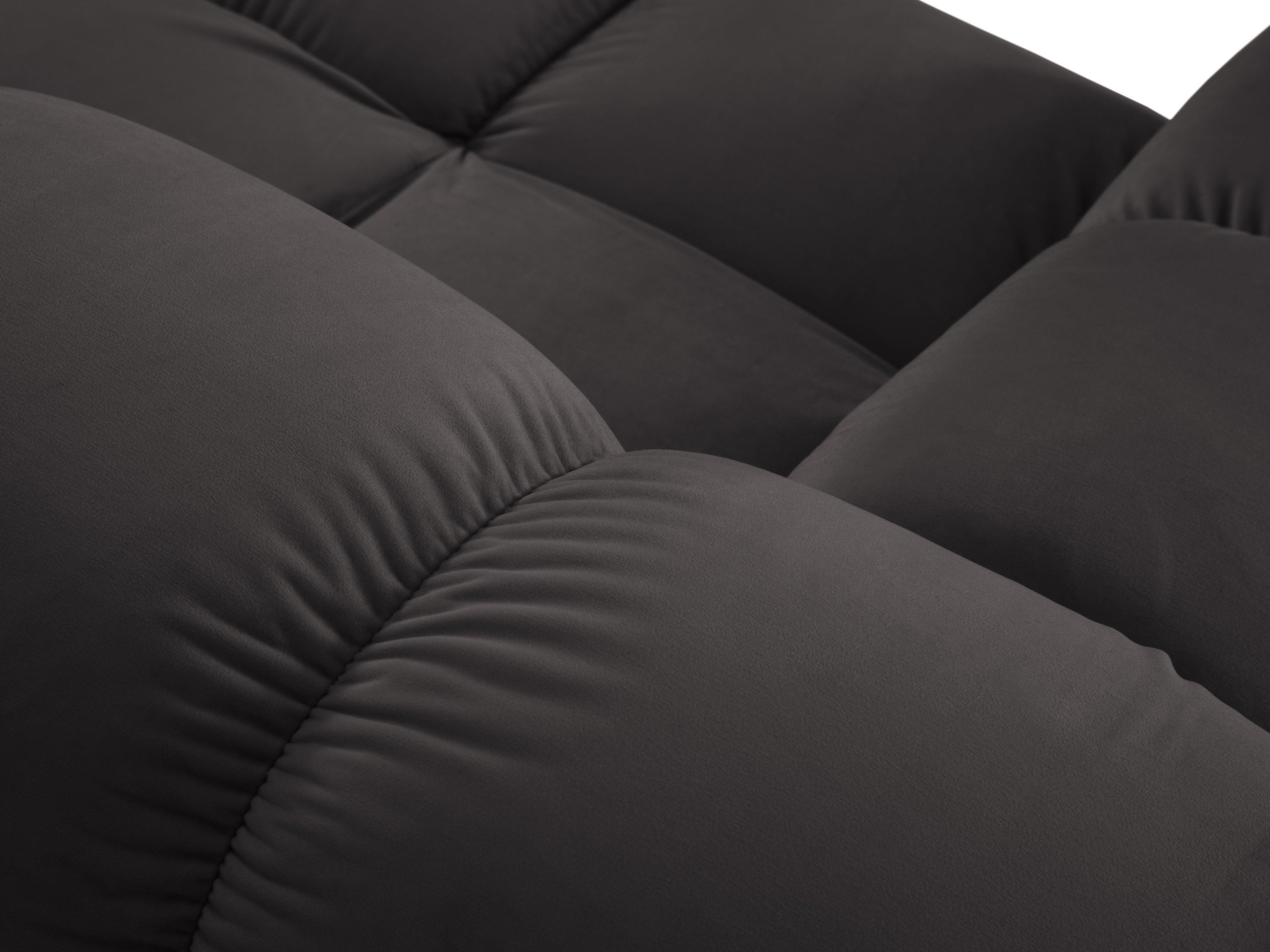 Sofa modułowa aksamitna prawostronna 4-osobowa TROPEA ciemnoszary Milo Casa Eye on Design