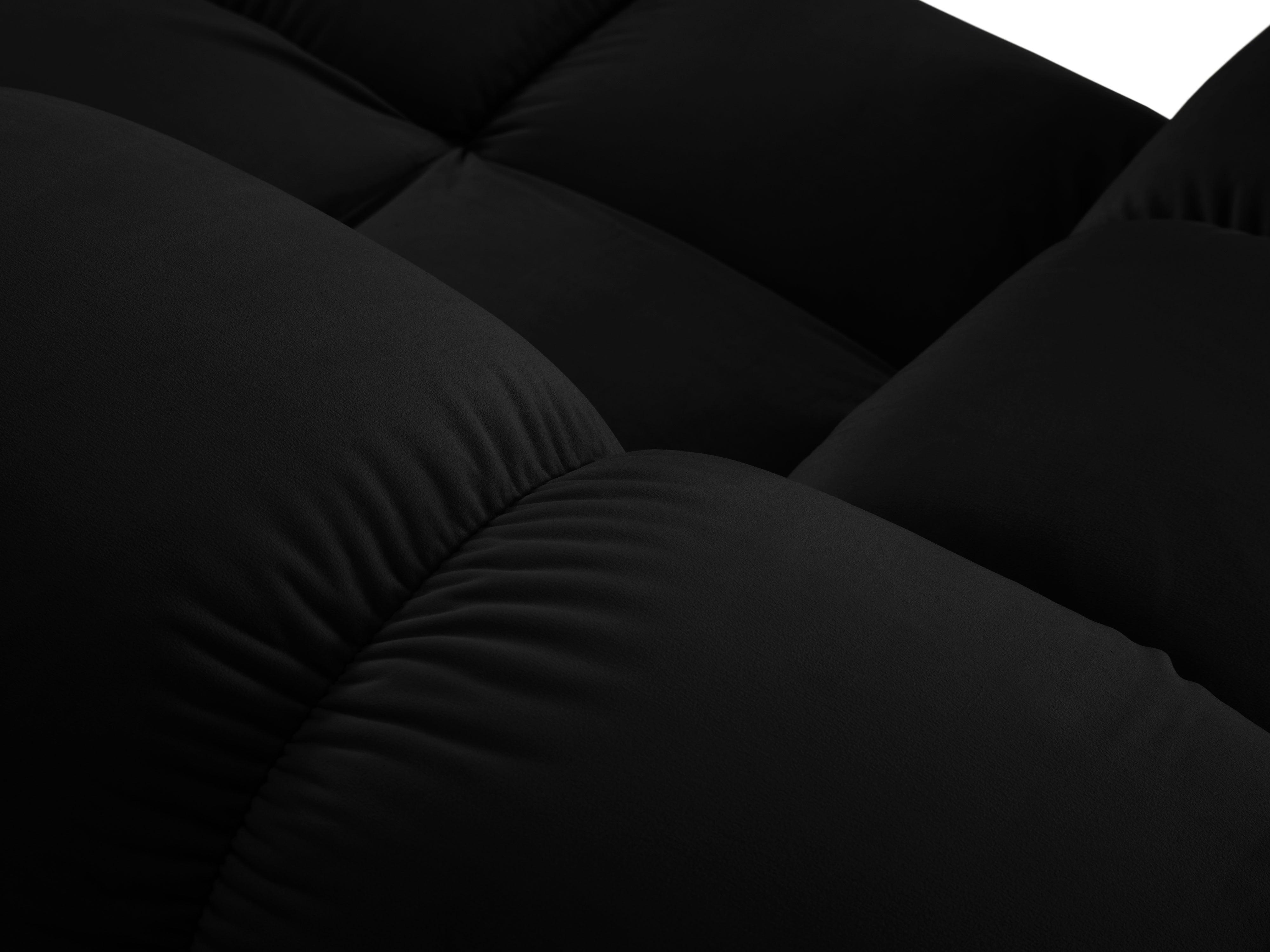 Sofa modułowa aksamitna prawostronna 4-osobowa TROPEA czarny Milo Casa Eye on Design