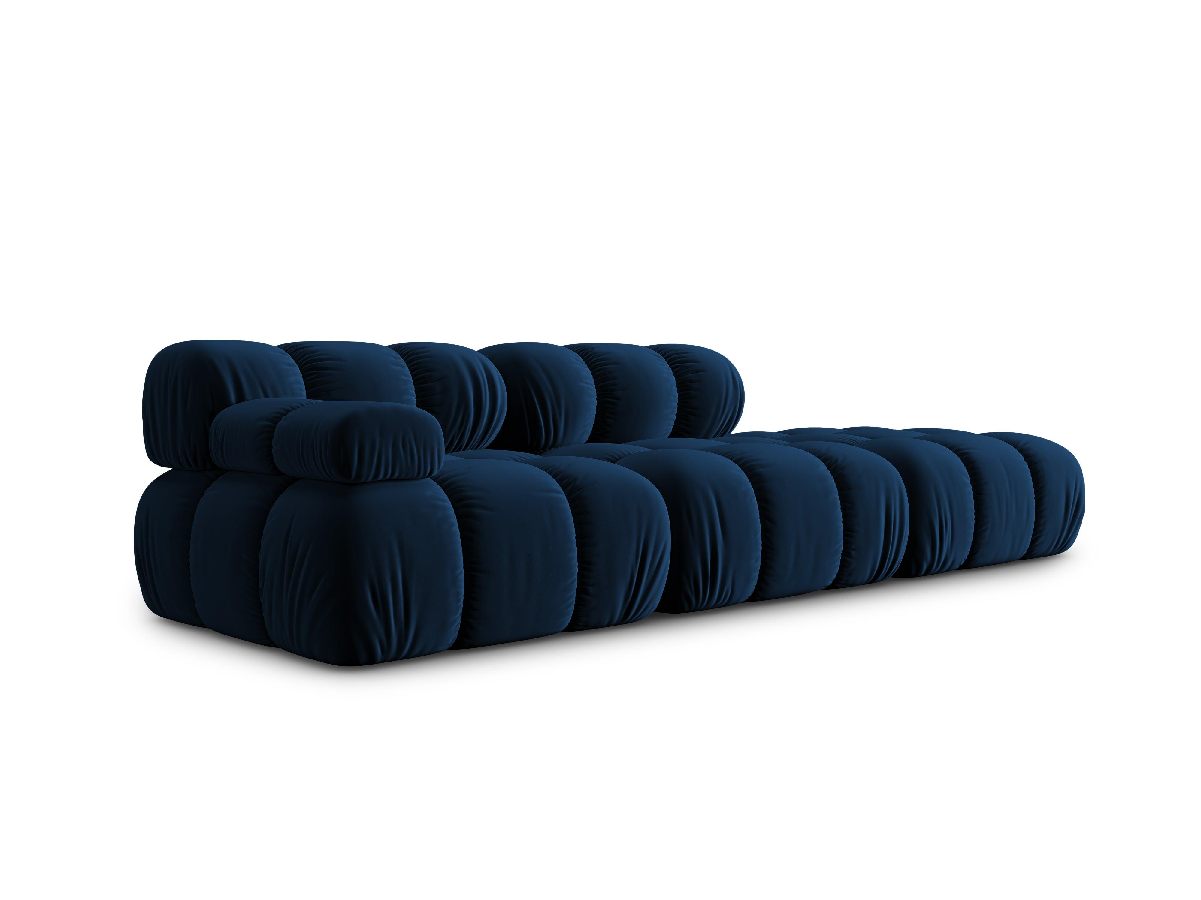 Sofa modułowa aksamitna prawostronna 4-osobowa TROPEA granat królewski Milo Casa Eye on Design