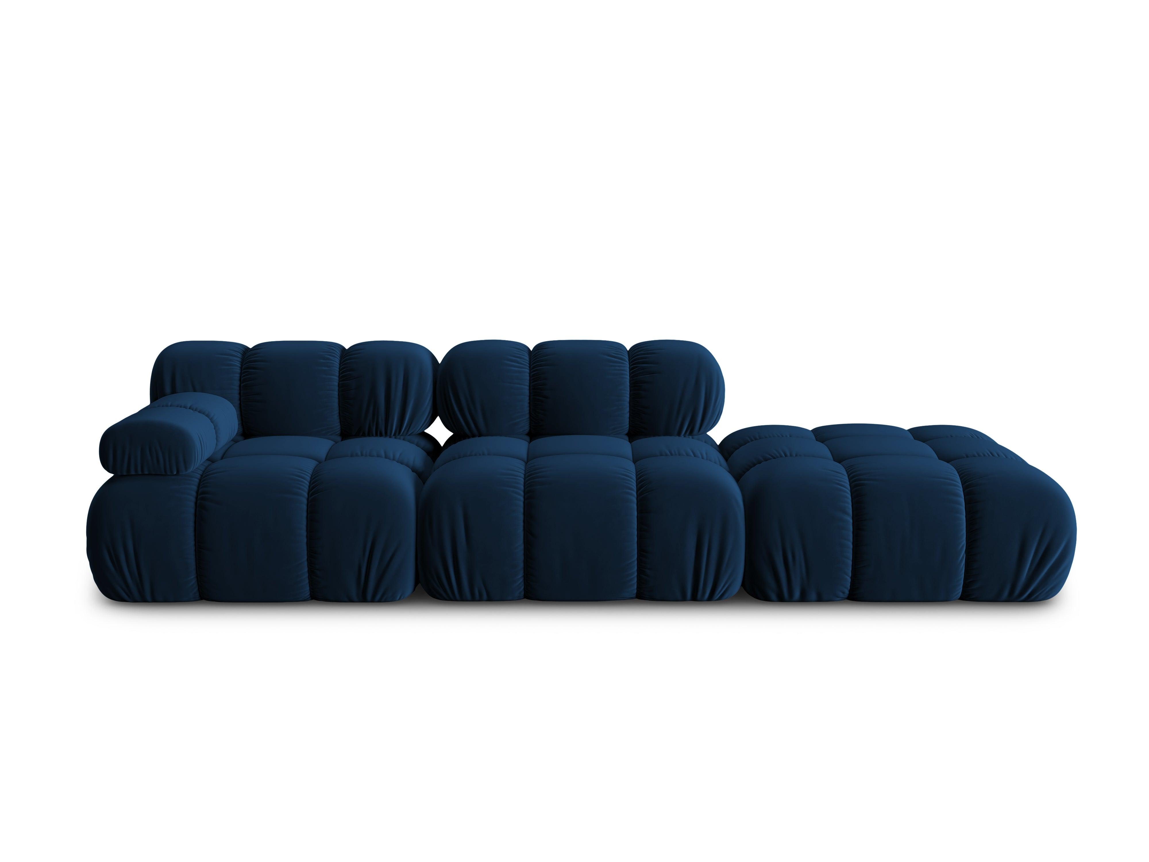 Sofa modułowa aksamitna prawostronna 4-osobowa TROPEA granat królewski Milo Casa Eye on Design