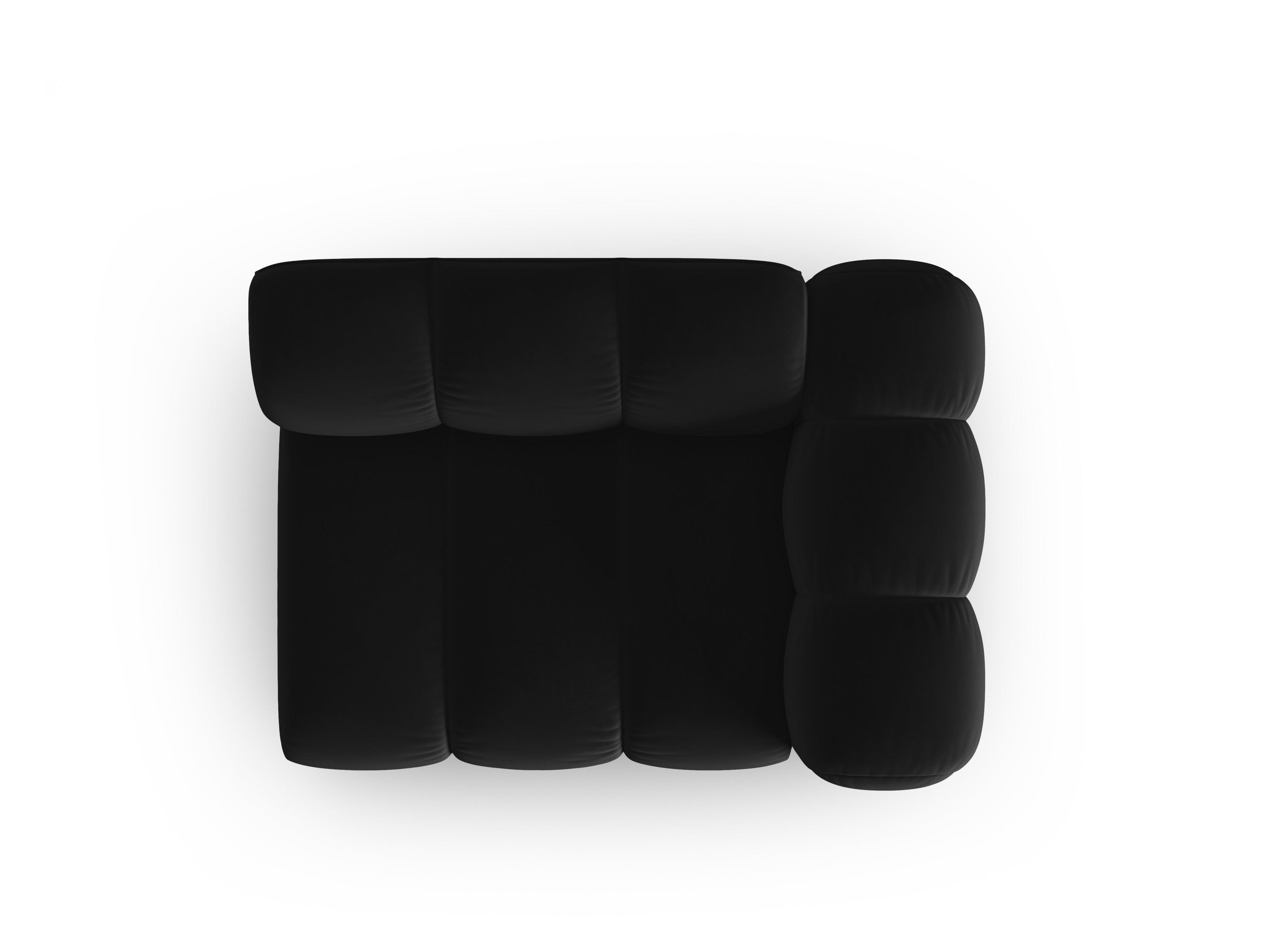 Sofa modułowa aksamitna prawostronna SKYLER czarny - element końcowy Interieurs 86 Eye on Design