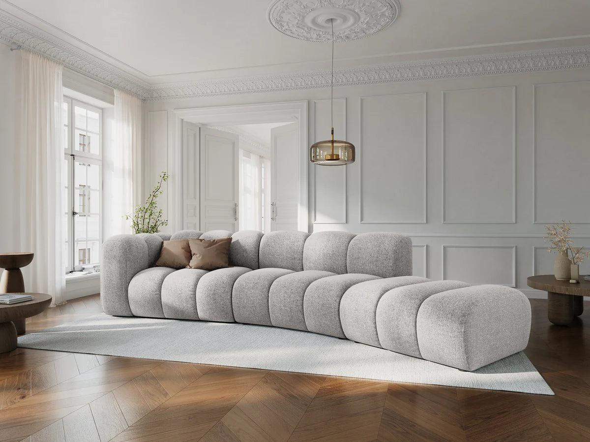 Sofa modułowa aksamitna prawostronna SKYLER granatowy - element końcowy Interieurs 86 Eye on Design