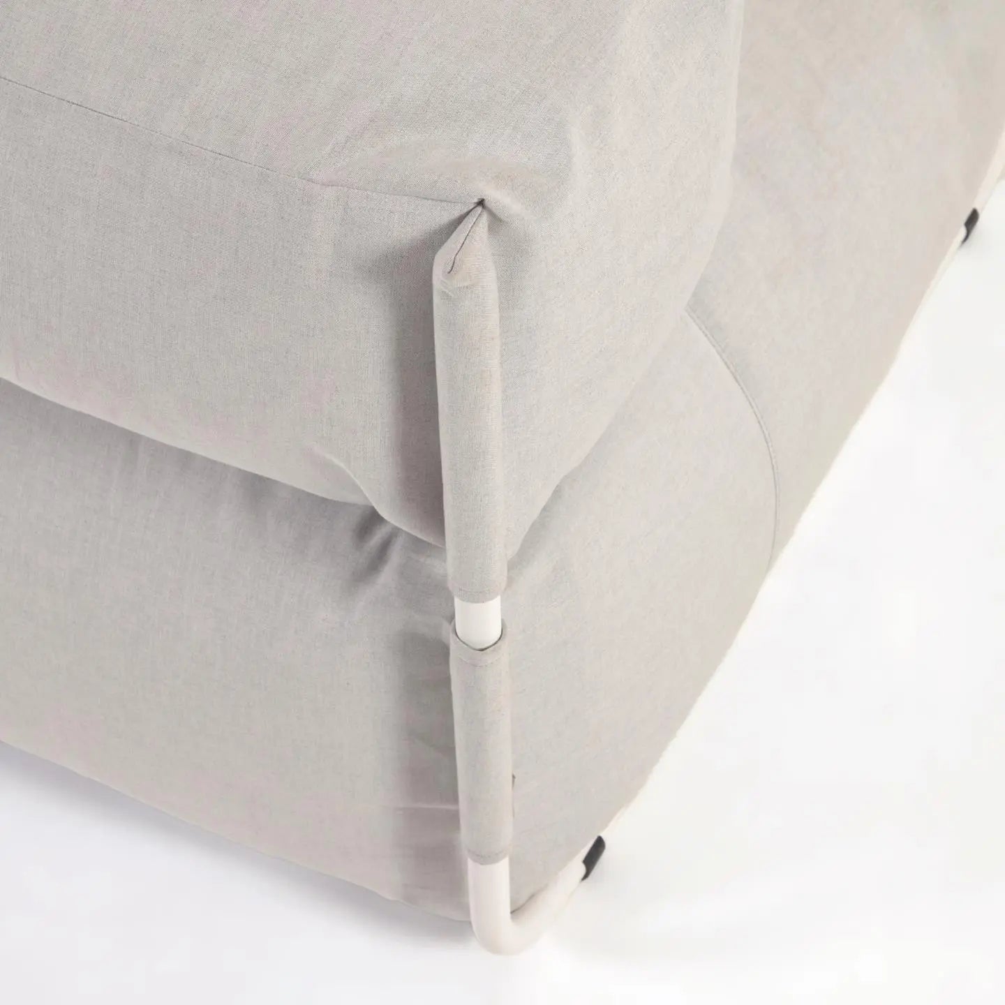 Sofa modułowa ogrodowa SQUARE - fotel jasnoszary na taras i do ogrodu – Kave Home