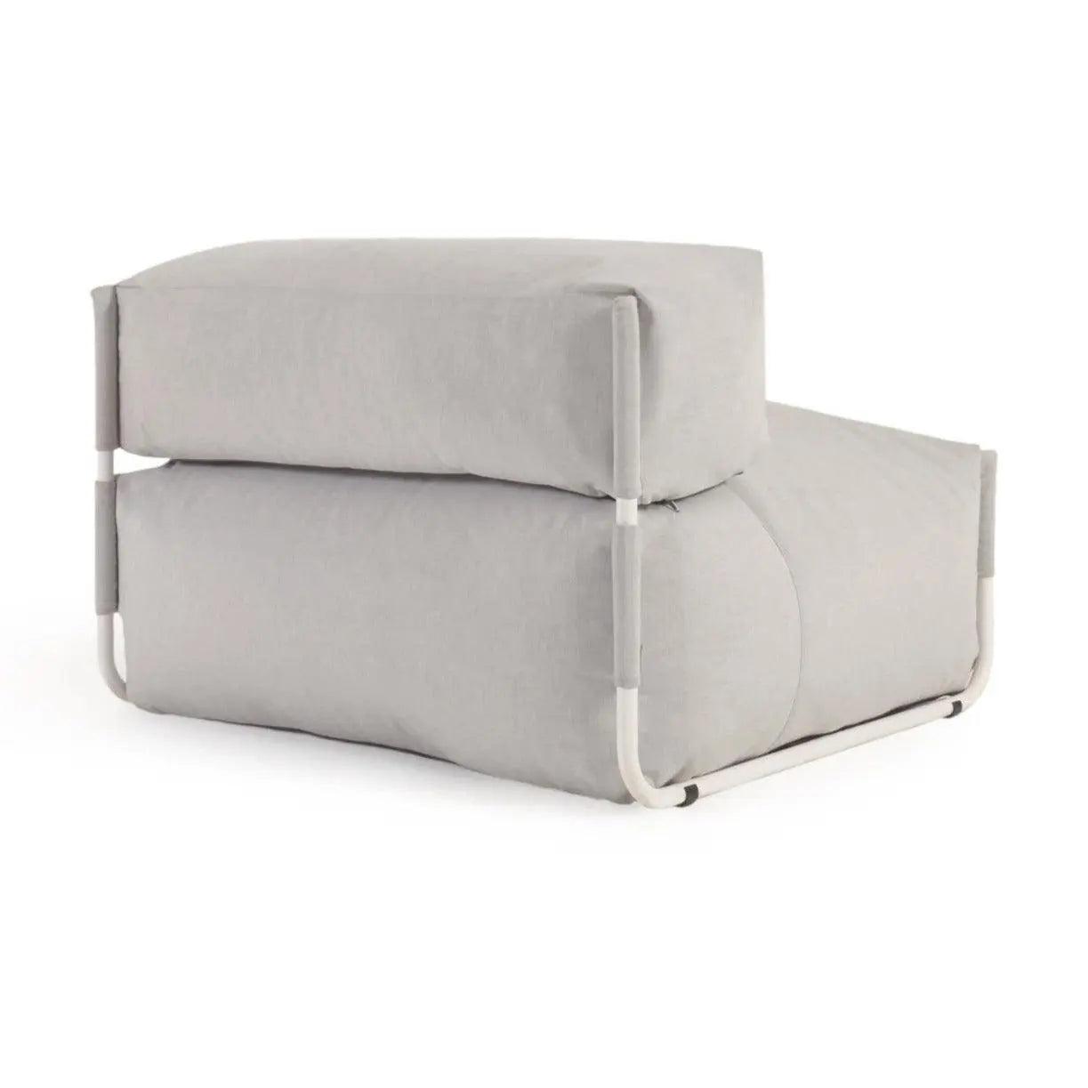 Sofa modułowa ogrodowa SQUARE - fotel jasnoszary na taras i do ogrodu