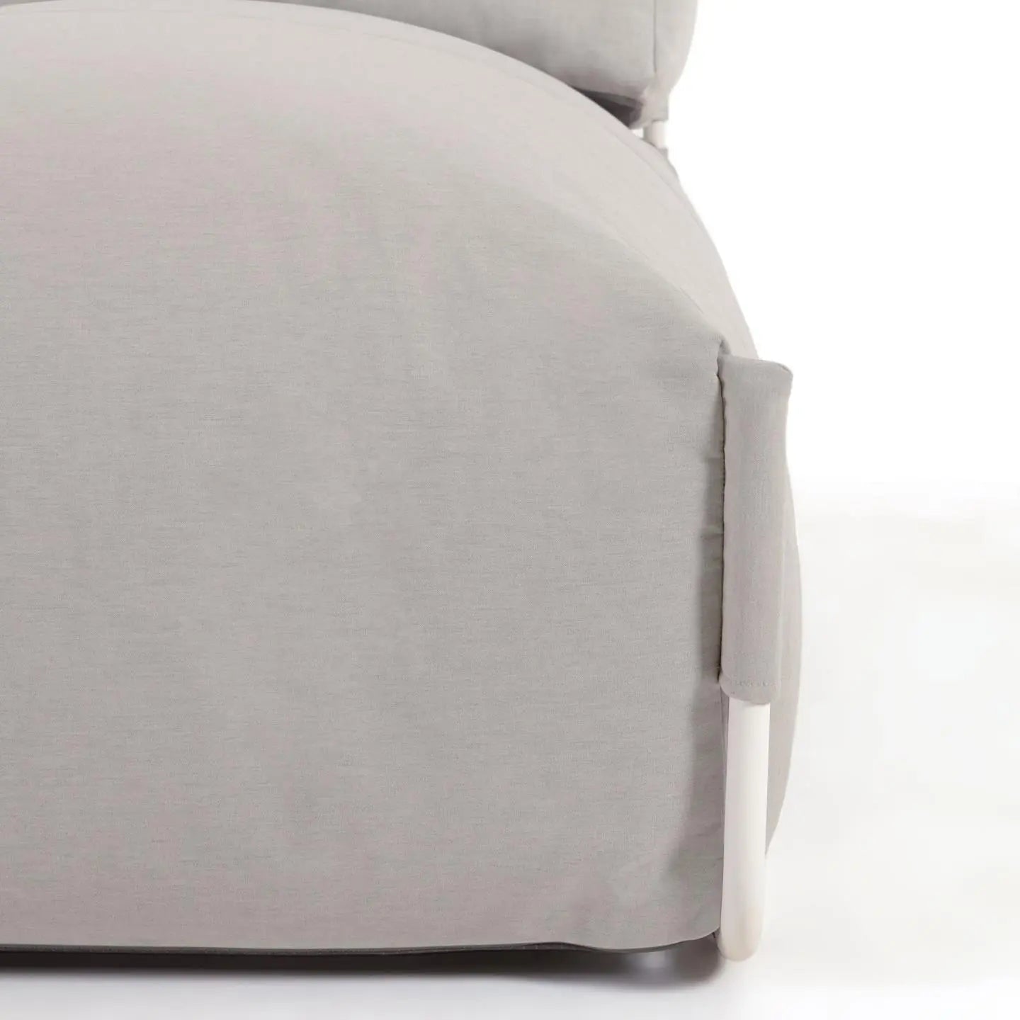 Sofa modułowa ogrodowa SQUARE - szezlong jasnoszary na taras i do ogrodu – Kave Home