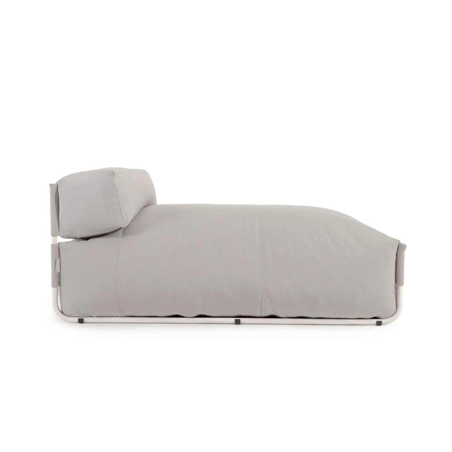 Sofa modułowa ogrodowa SQUARE - szezlong jasnoszary na taras i do ogrodu – Kave Home