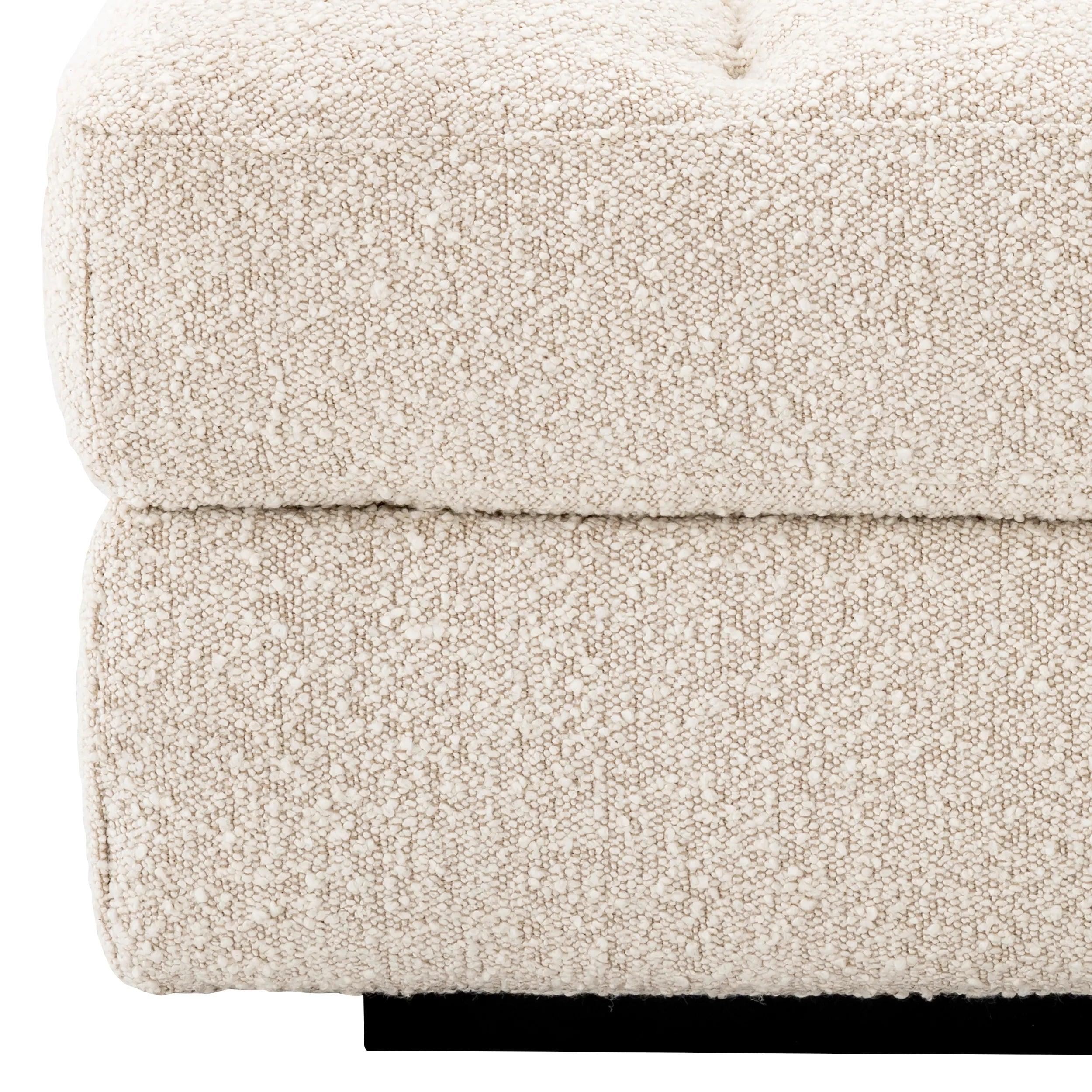 Sofa modułowa w tkaninie boucle DEAN - puf kremowy Eichholtz Eye on Design