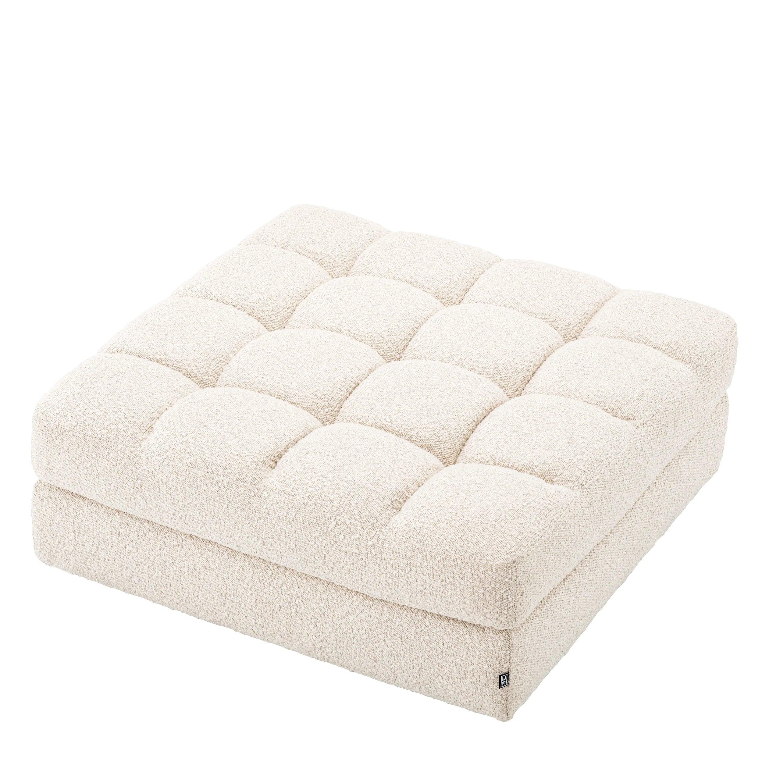 Sofa modułowa w tkaninie boucle DEAN - puf kremowy Eichholtz Eye on Design
