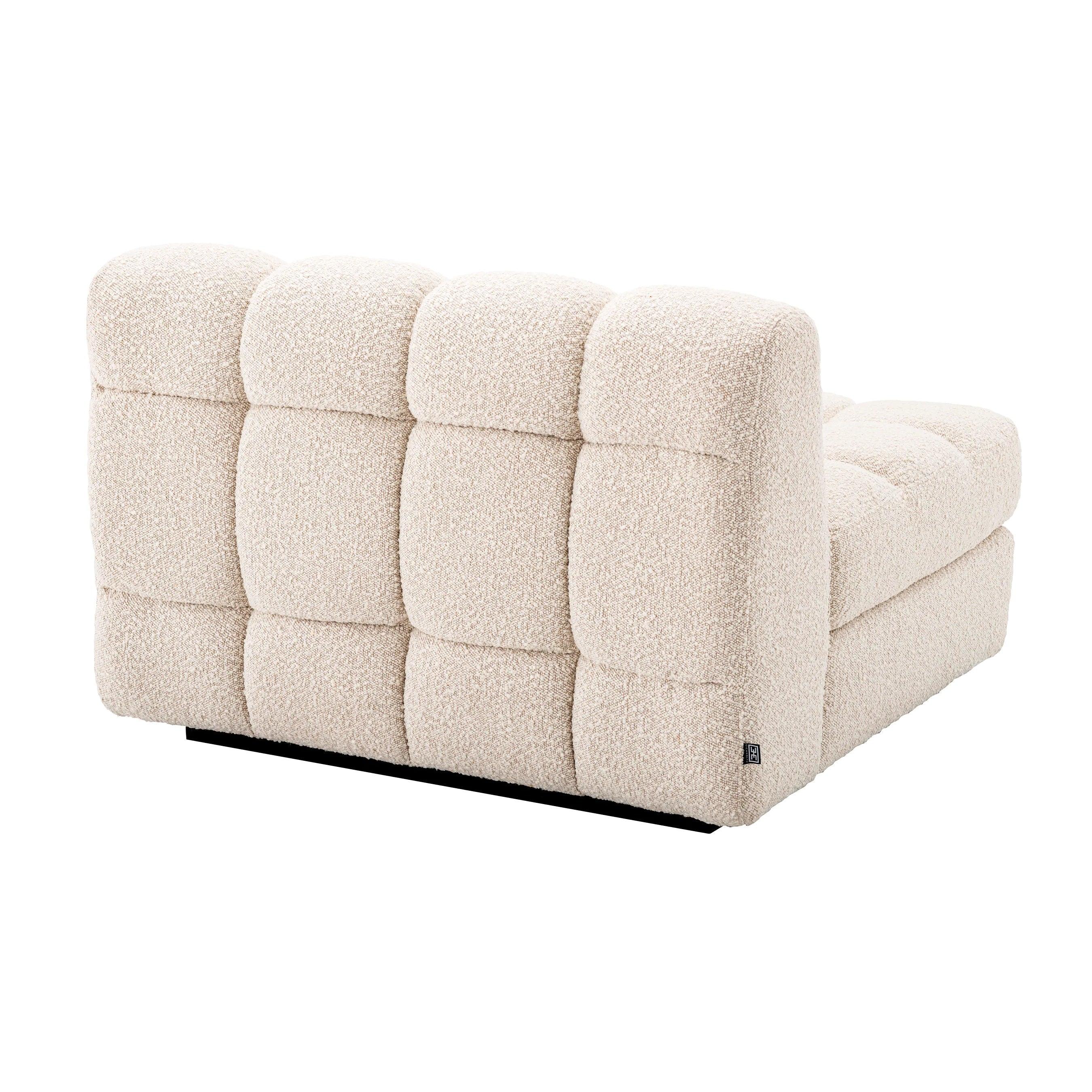 Sofa modułowa w tkaninie boucle DEAN - siedzisko narożne kremowe Eichholtz Eye on Design