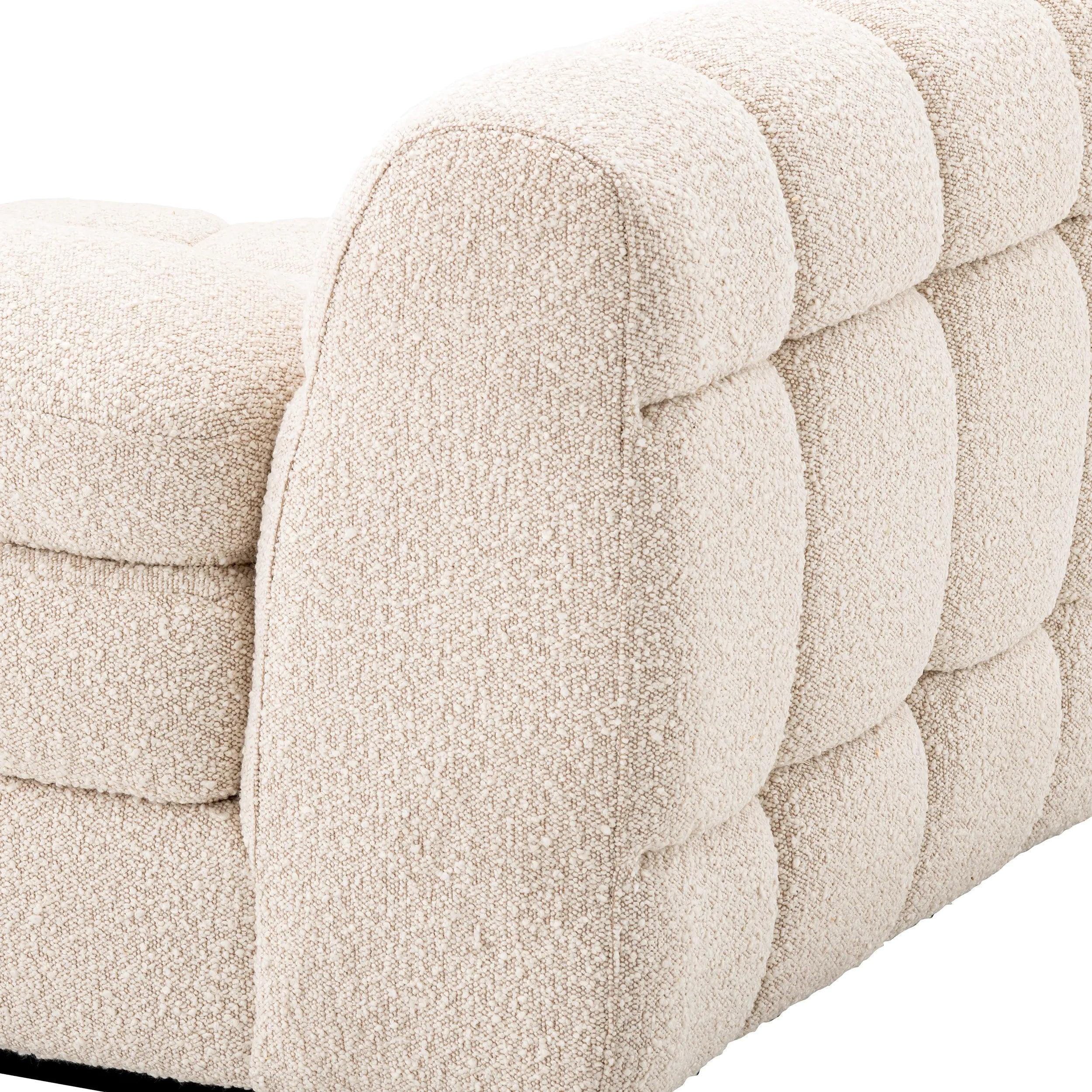 Sofa modułowa w tkaninie boucle DEAN - siedzisko narożne kremowe Eichholtz Eye on Design