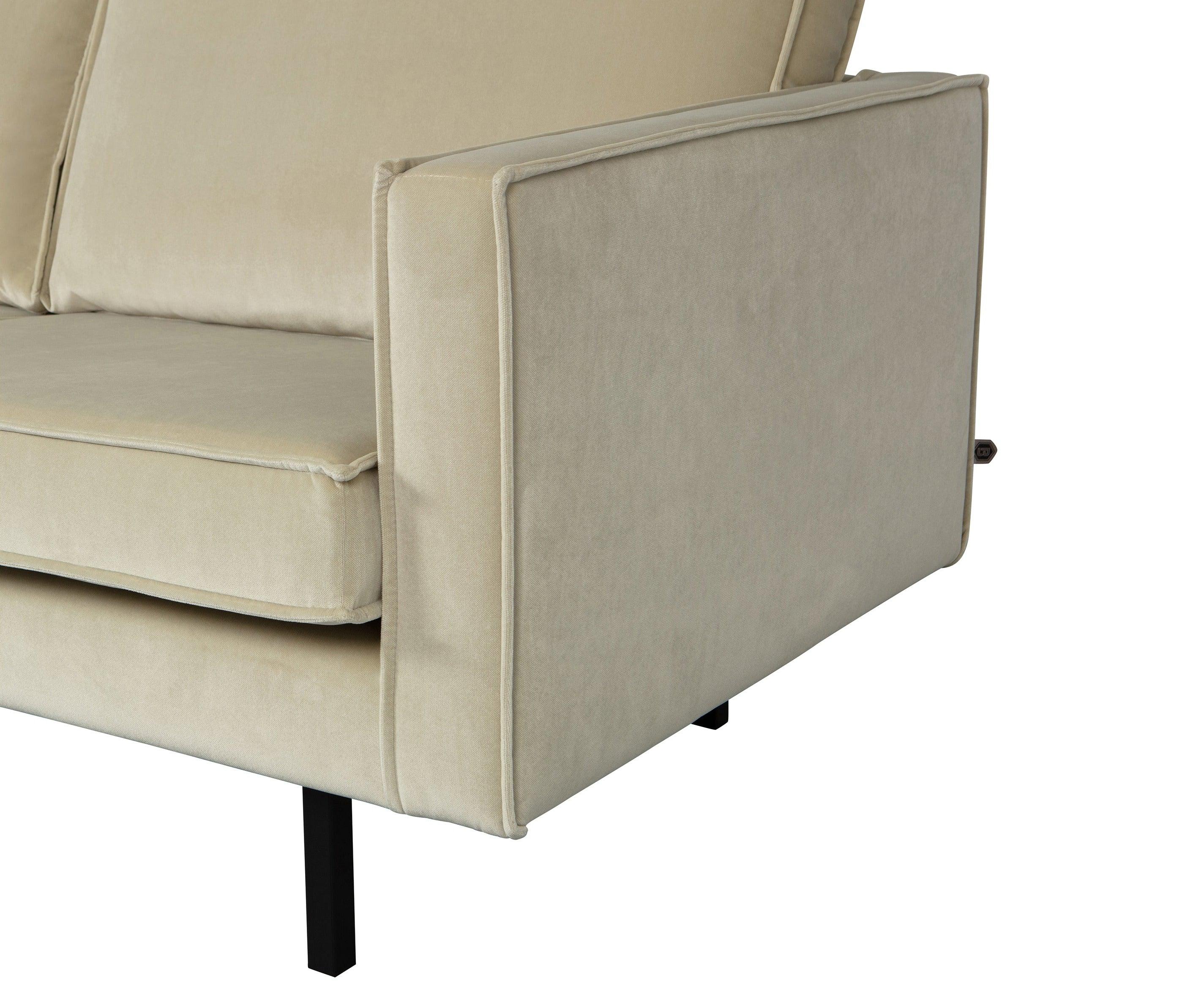 Sofa narożna aksamitna lewostronna RODEO pistacjowy Be Pure Eye on Design