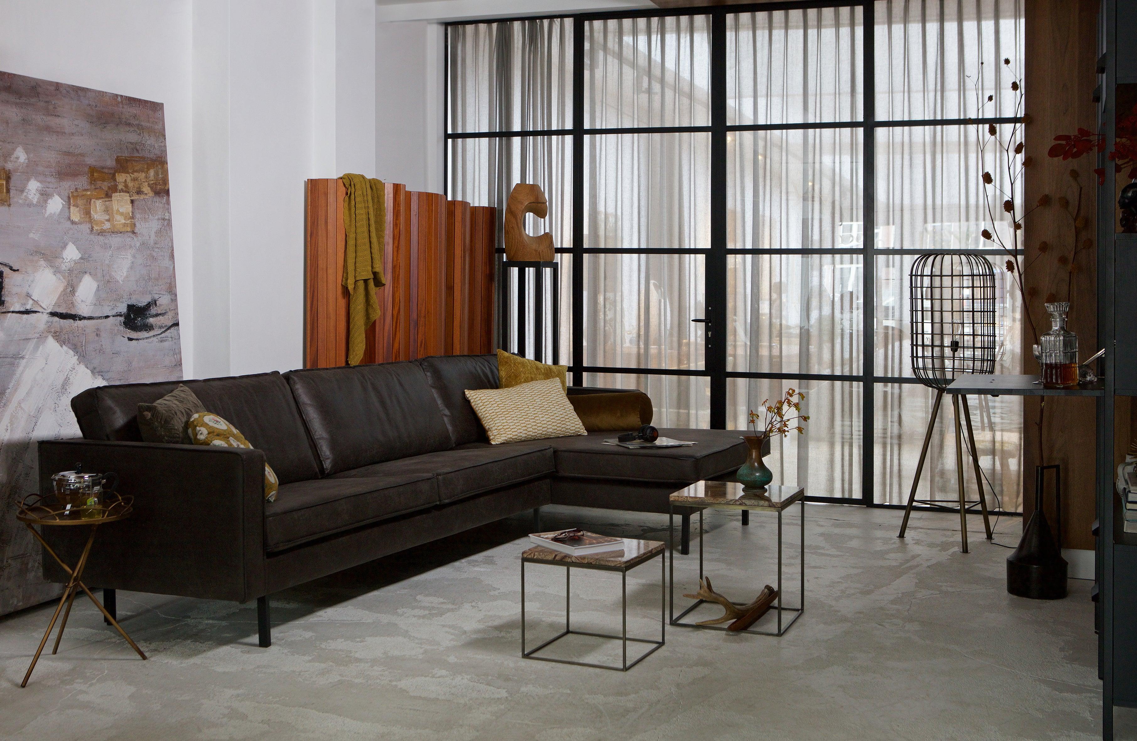 Sofa narożna prawostronna skórzana RODEO czarny Be Pure Eye on Design