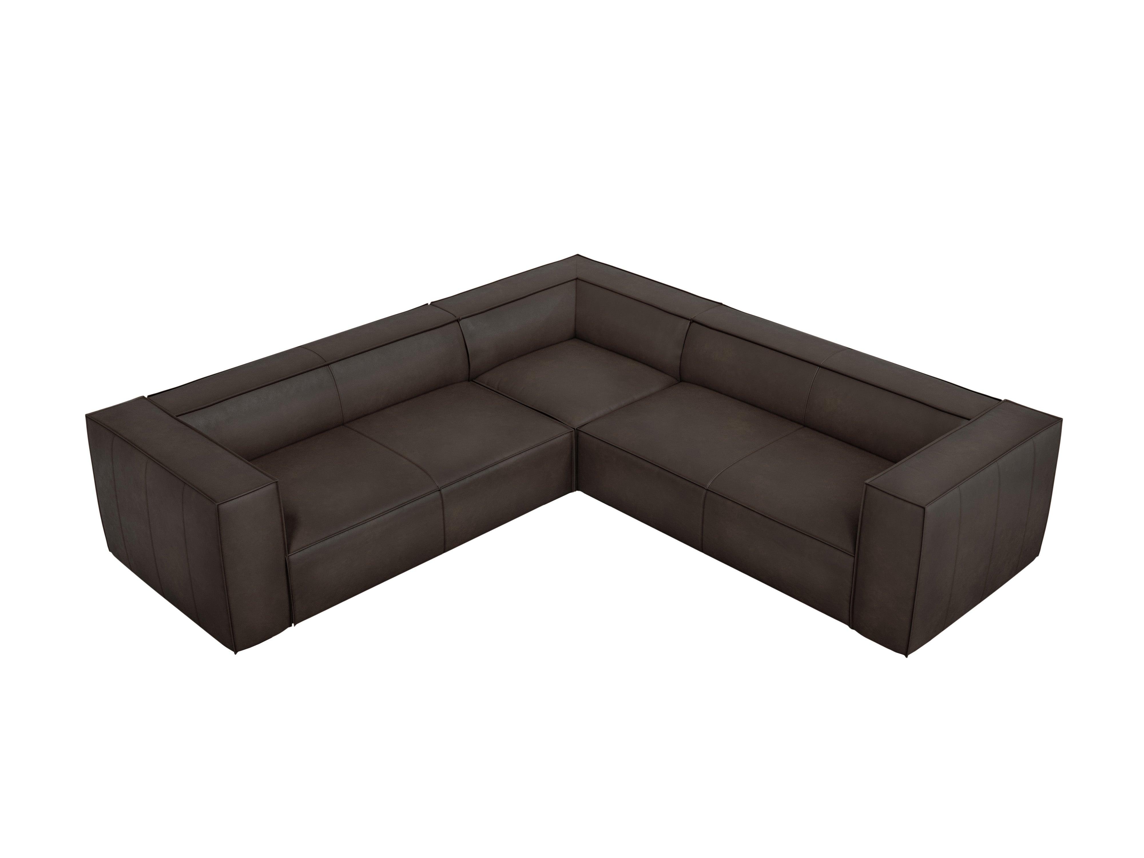 Sofa narożna skórzana MADAME ciemnobrązowy Windsor & Co Eye on Design