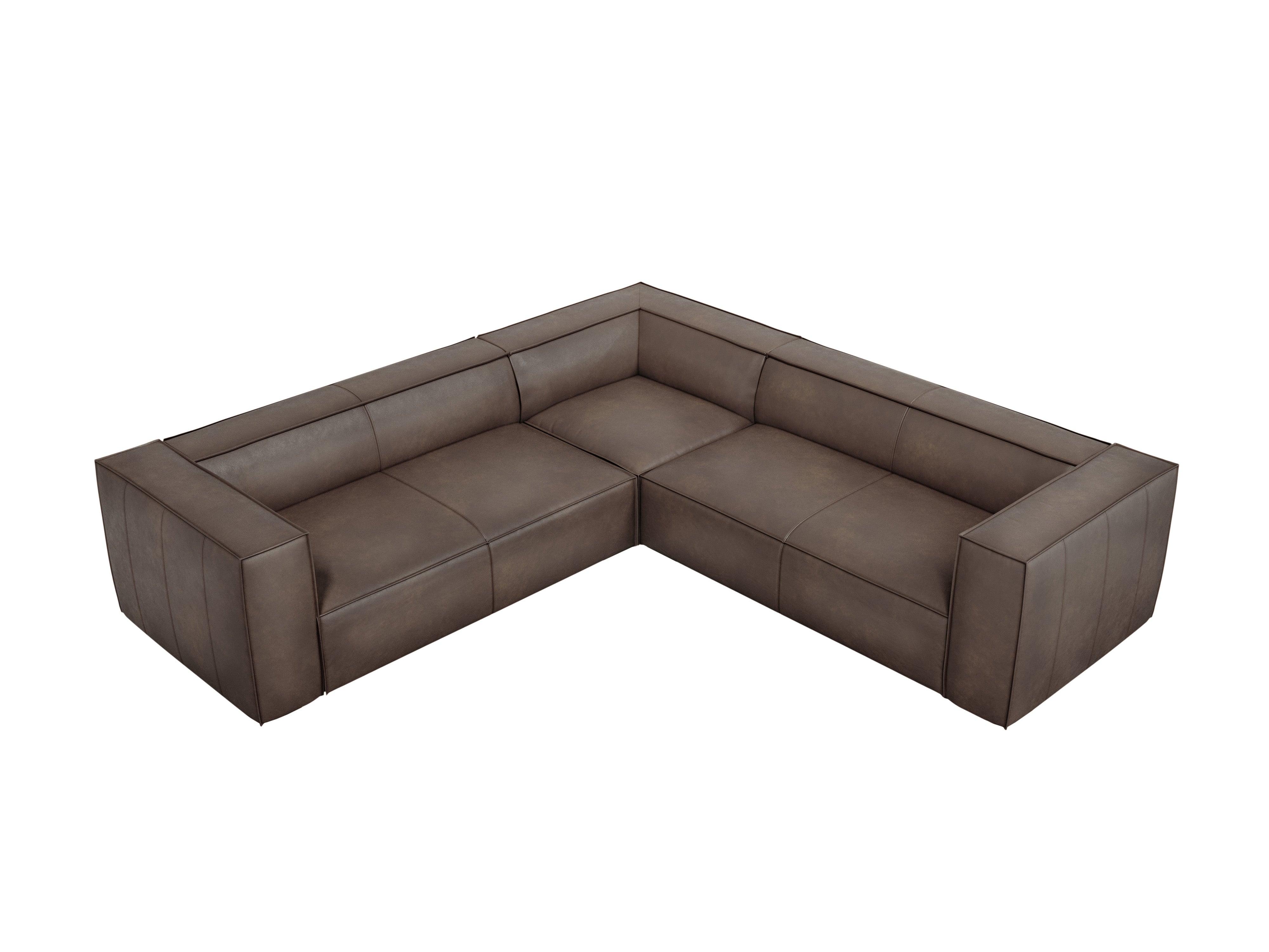 Sofa narożna skórzana MADAME oliwkowy brąz Windsor & Co Eye on Design