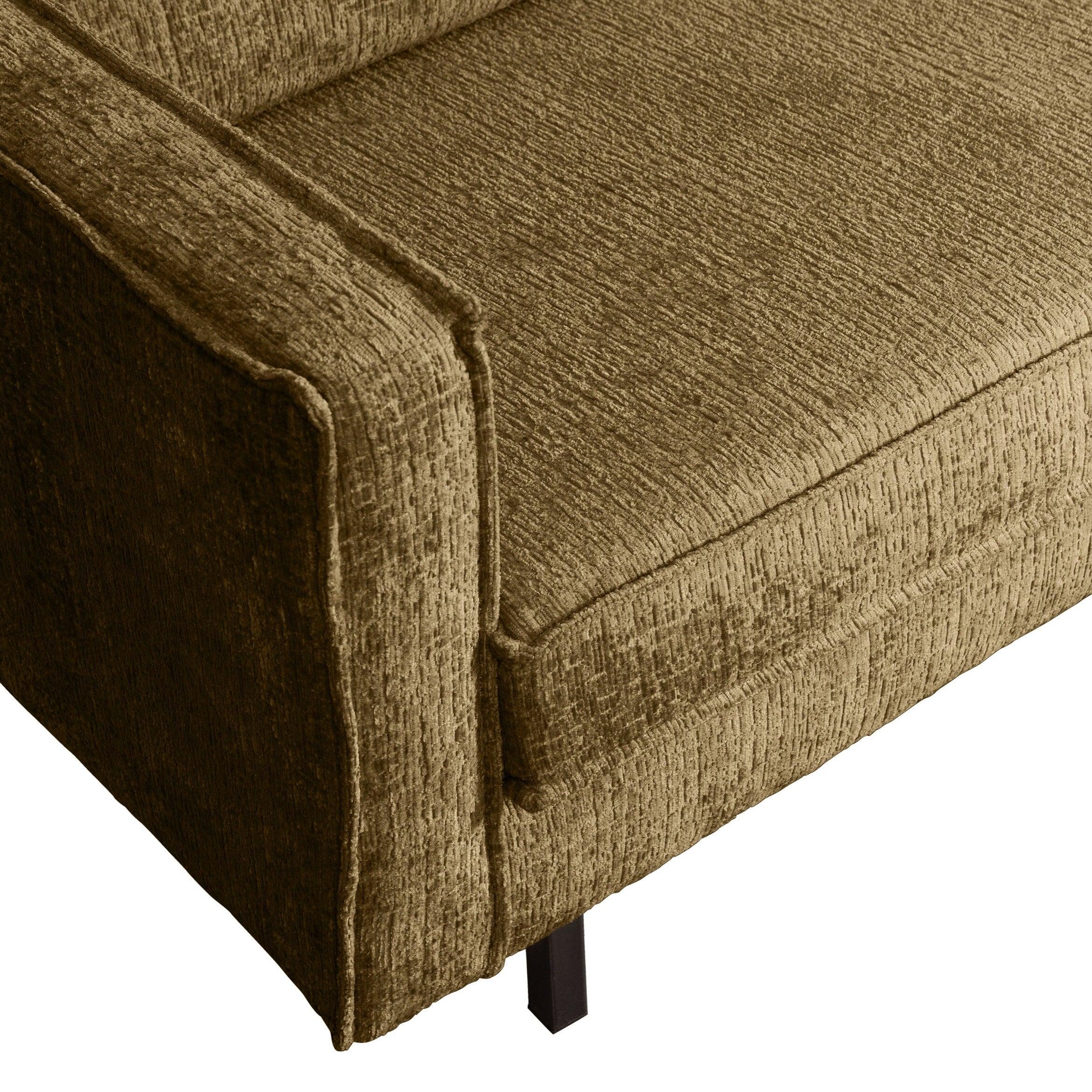 Sofa narożna welurowa prawostronna RODEO brązowy Be Pure Eye on Design