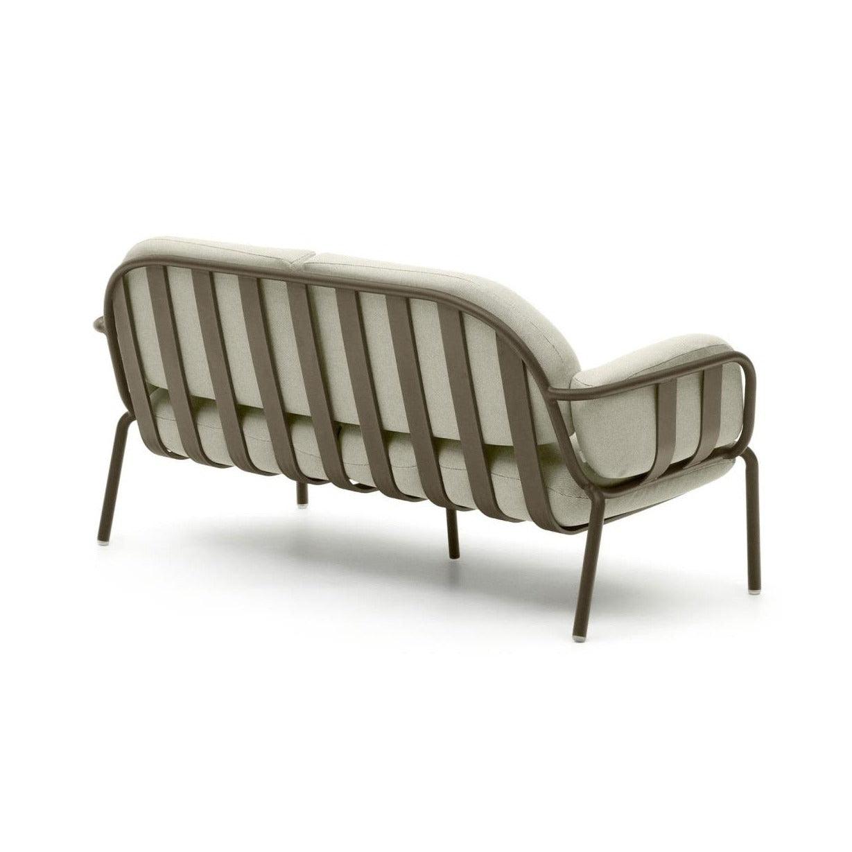 Sofa ogrodowa 2-osobowa JONCOLS beżowy z oliwkową podstawą La Forma Eye on Design