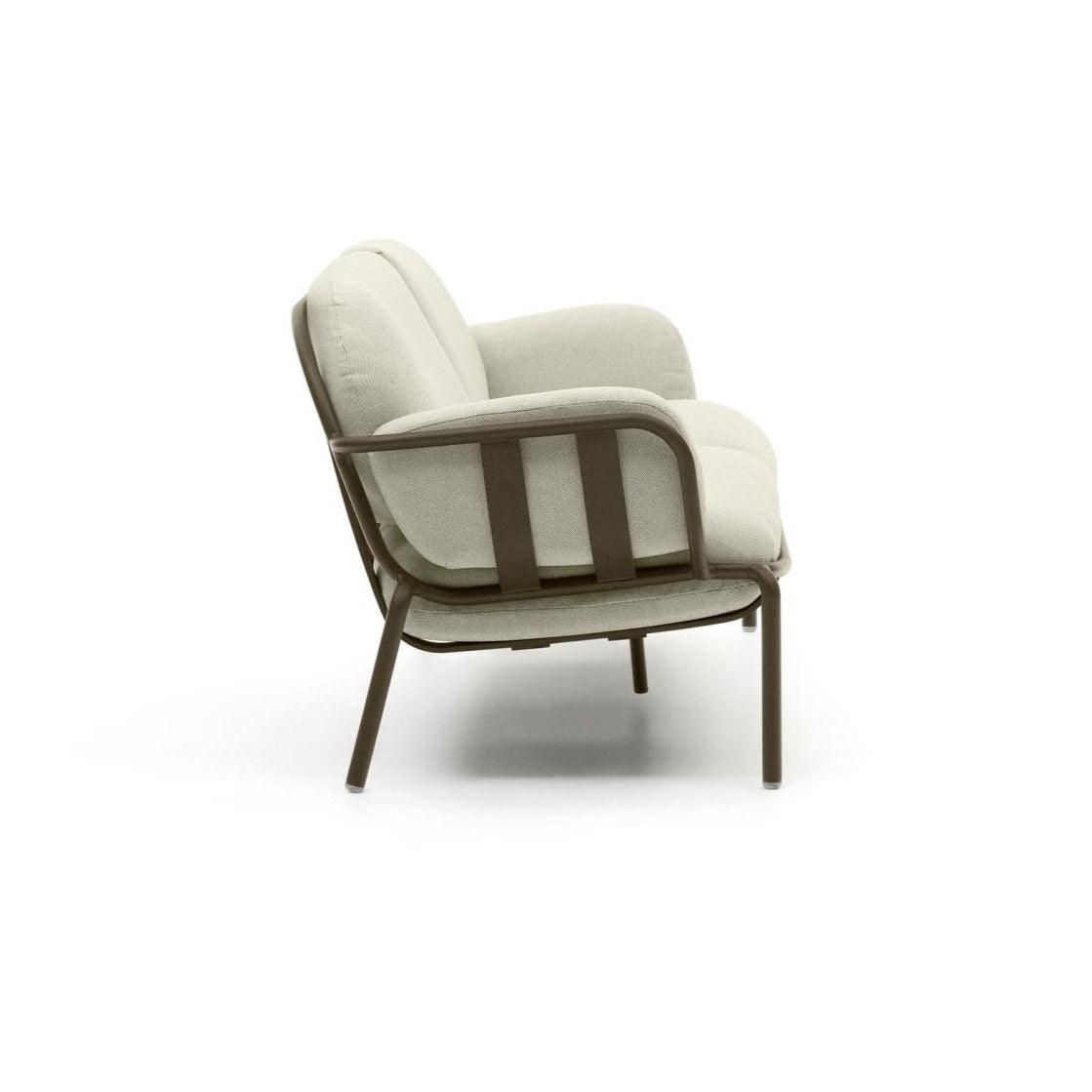 Sofa ogrodowa 3-osobowa JONCOLS beżowy z oliwkową podstawą La Forma Eye on Design