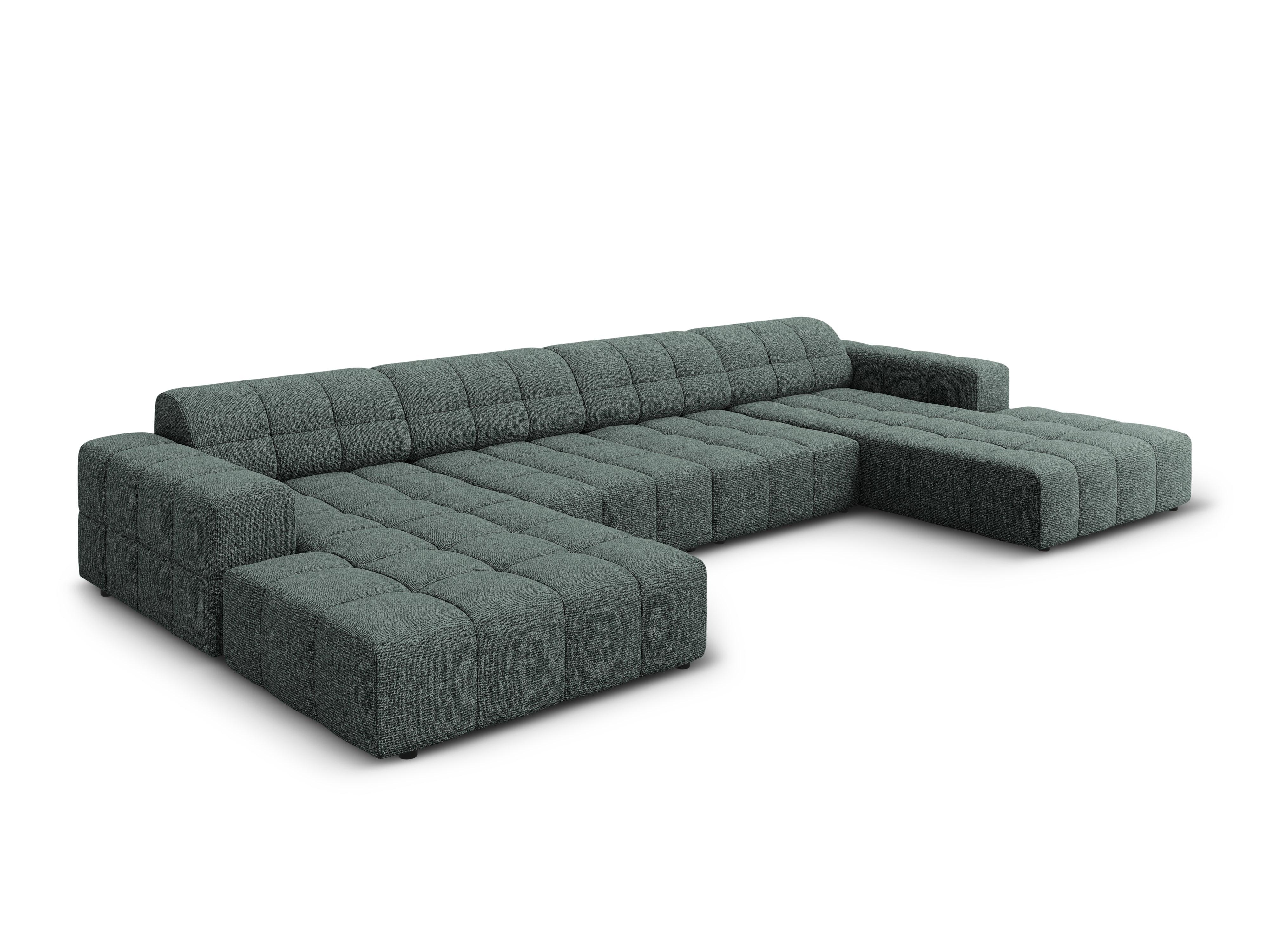 Sofa panoramiczna 6-osobowa CHICAGO petrol szenil Cosmopolitan Design Eye on Design