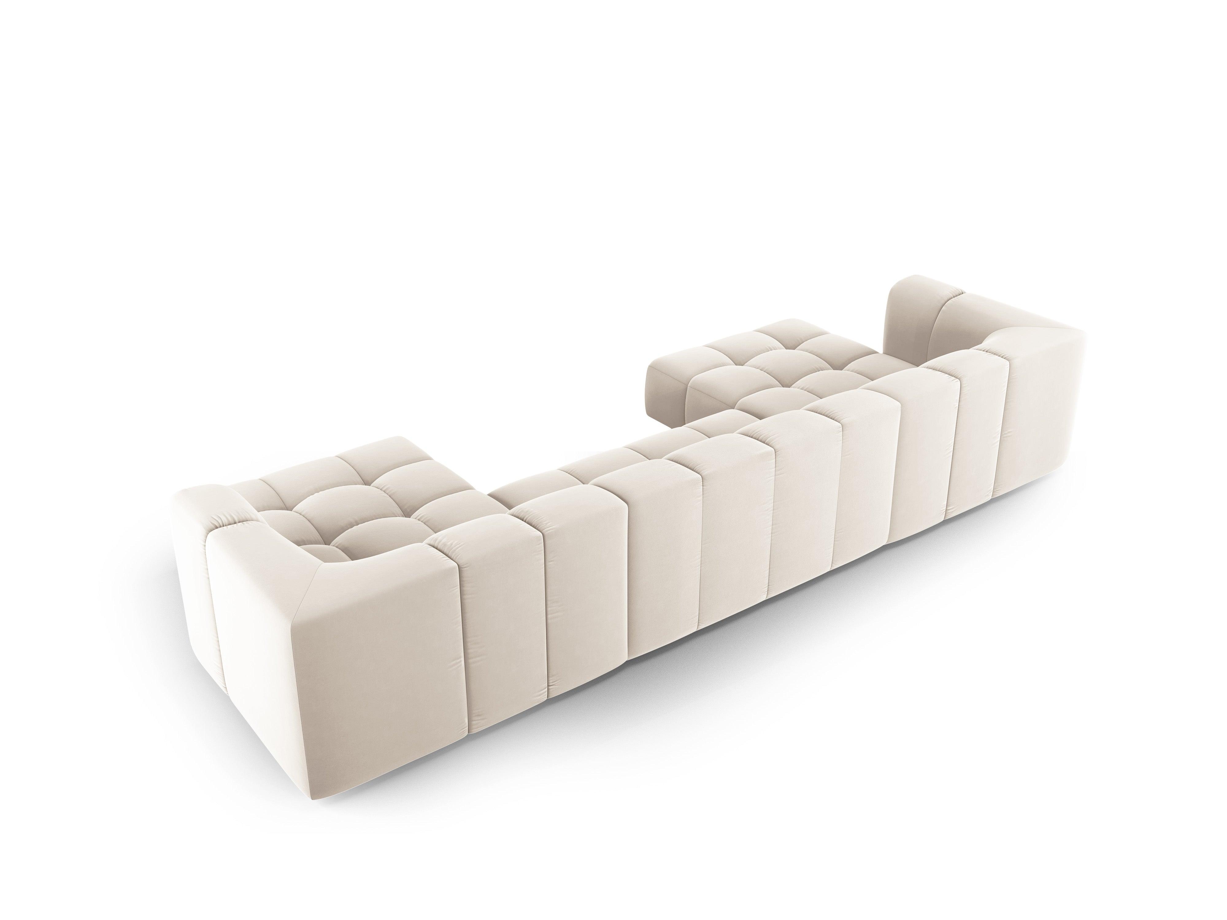 Sofa panoramiczna aksamitna FRANCESCA jasnobeżowy Milo Casa Eye on Design