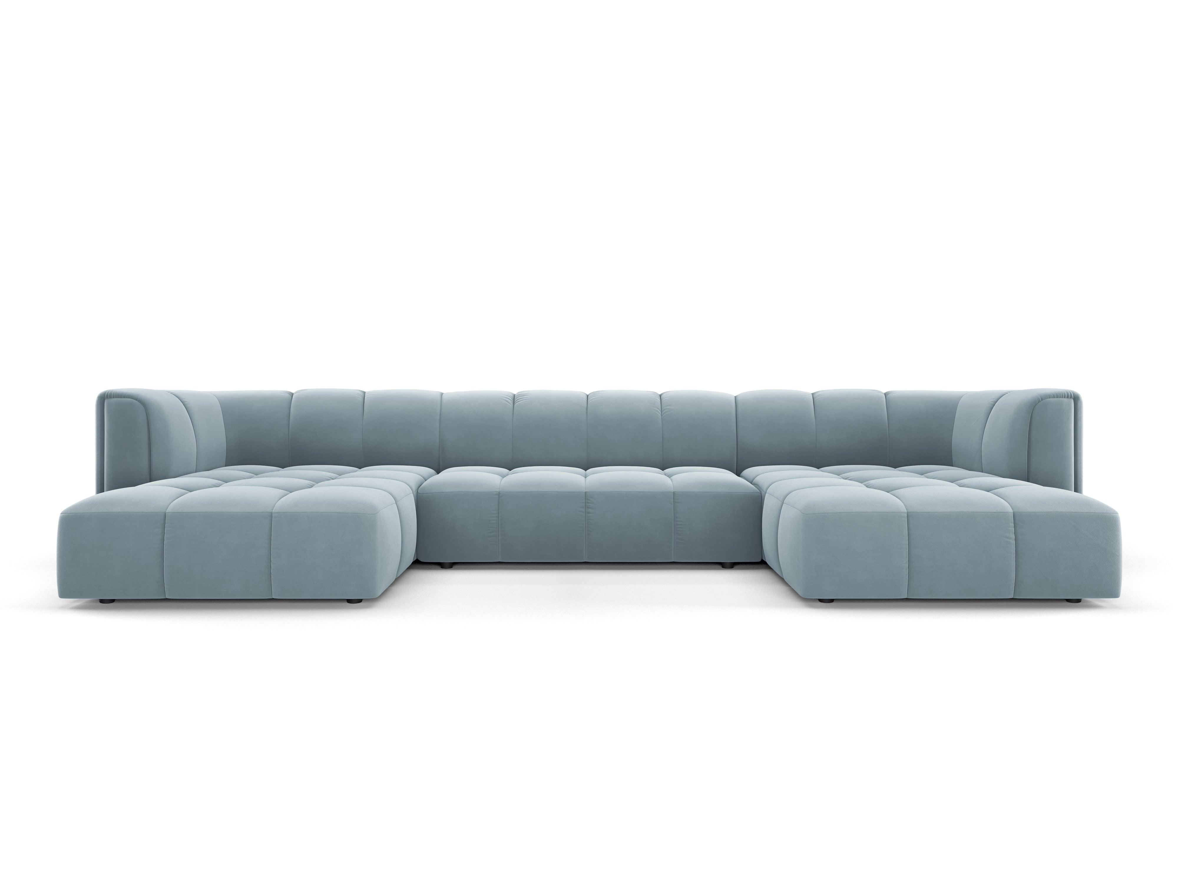 Sofa panoramiczna aksamitna FRANCESCA jasnoniebieski Milo Casa Eye on Design