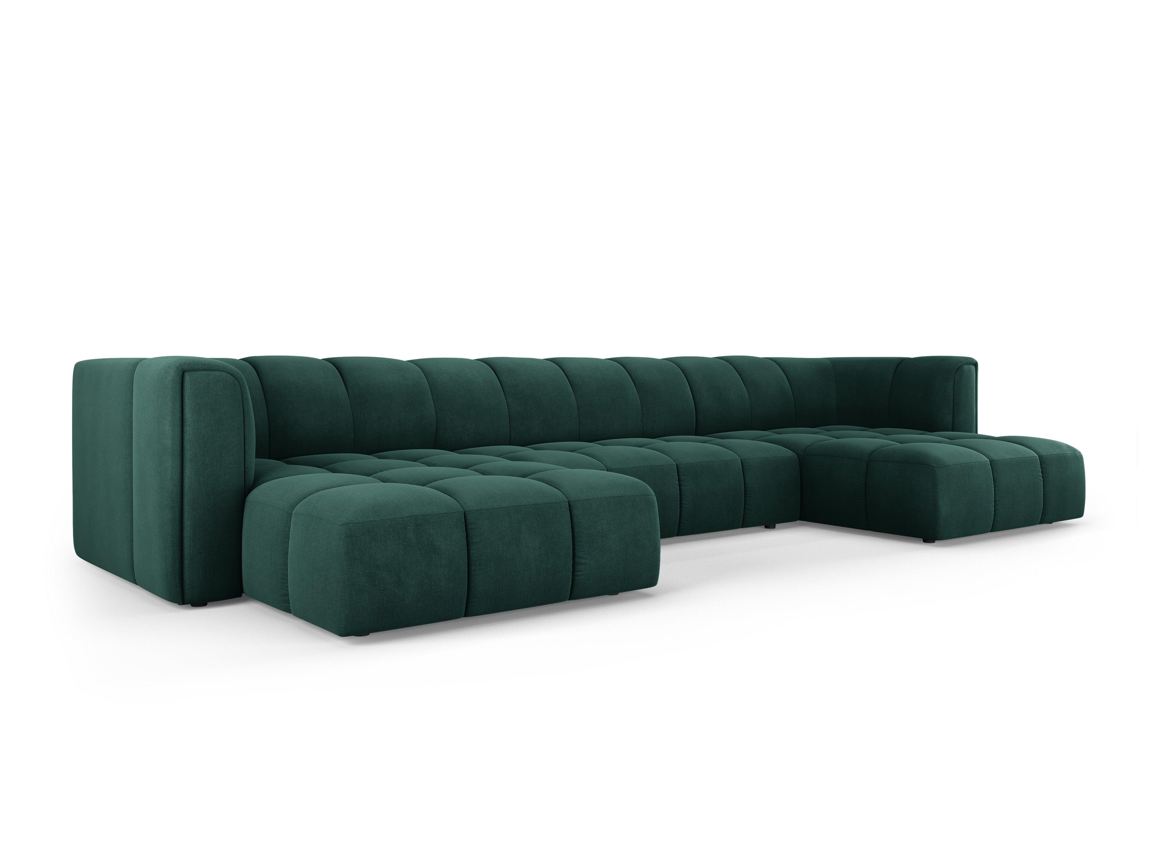 Sofa panoramiczna FRANCESCA butelkowa zieleń szenil Milo Casa Eye on Design