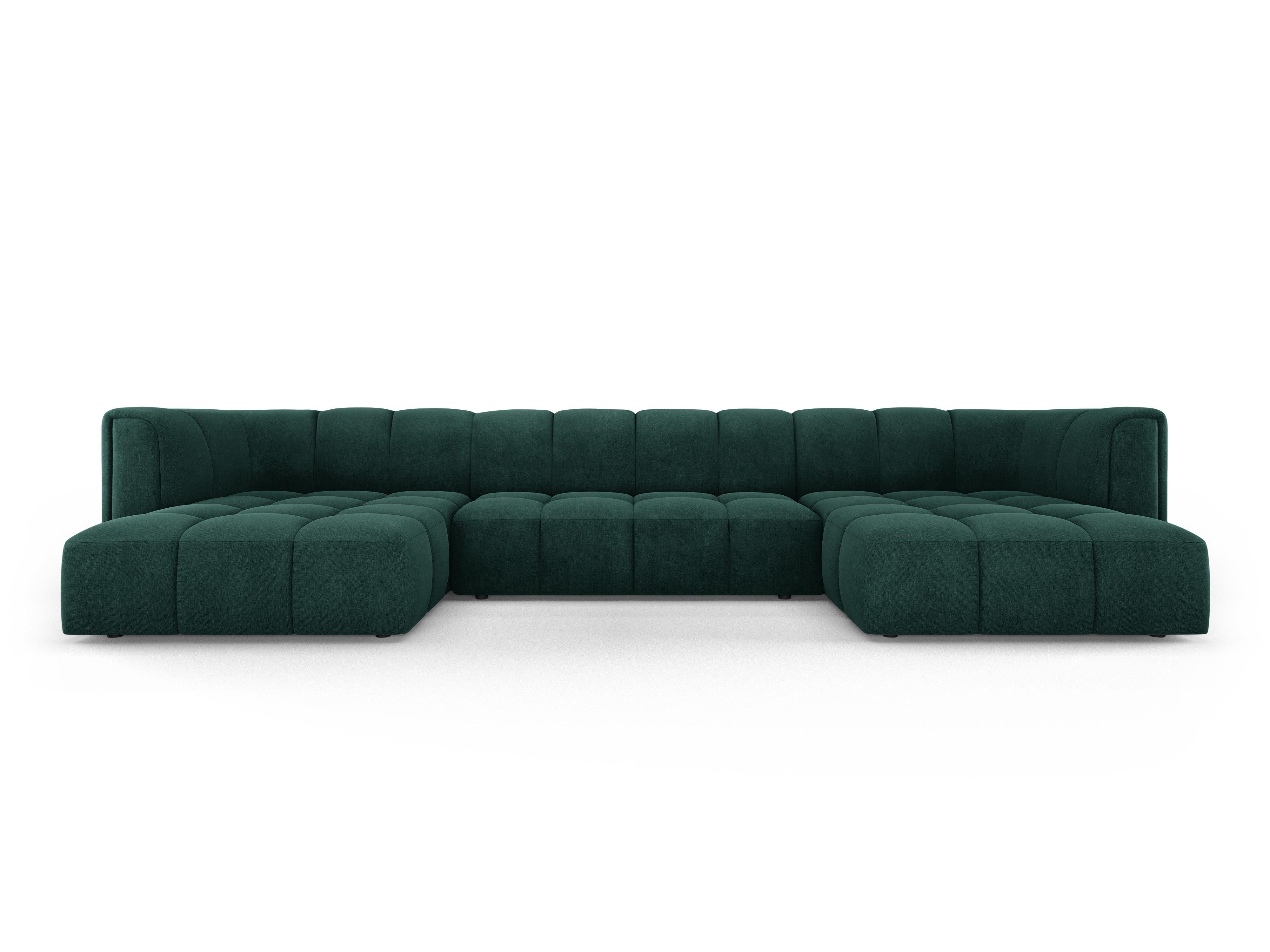 Sofa panoramiczna FRANCESCA butelkowa zieleń szenil Milo Casa Eye on Design