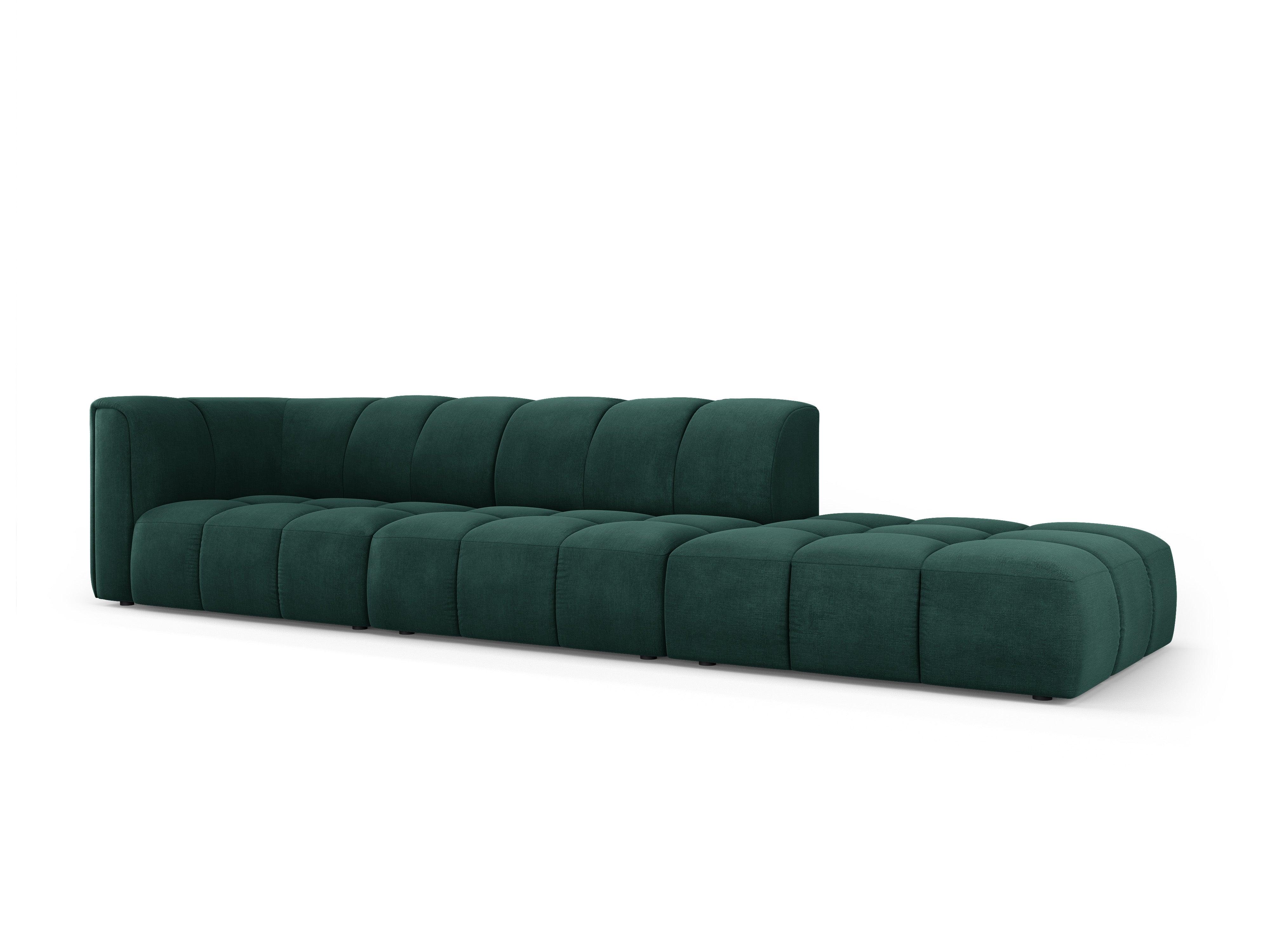 Sofa prawostronna FRANCESCA butelkowa zieleń szenil Milo Casa Eye on Design