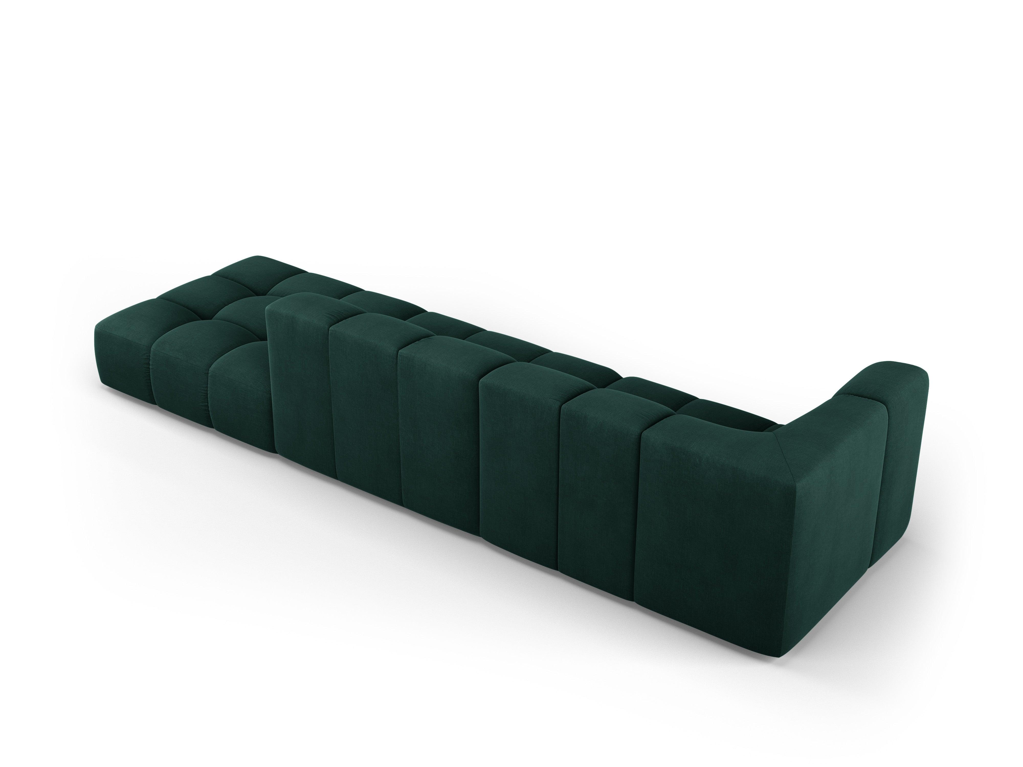 Sofa prawostronna FRANCESCA butelkowa zieleń szenil Milo Casa Eye on Design