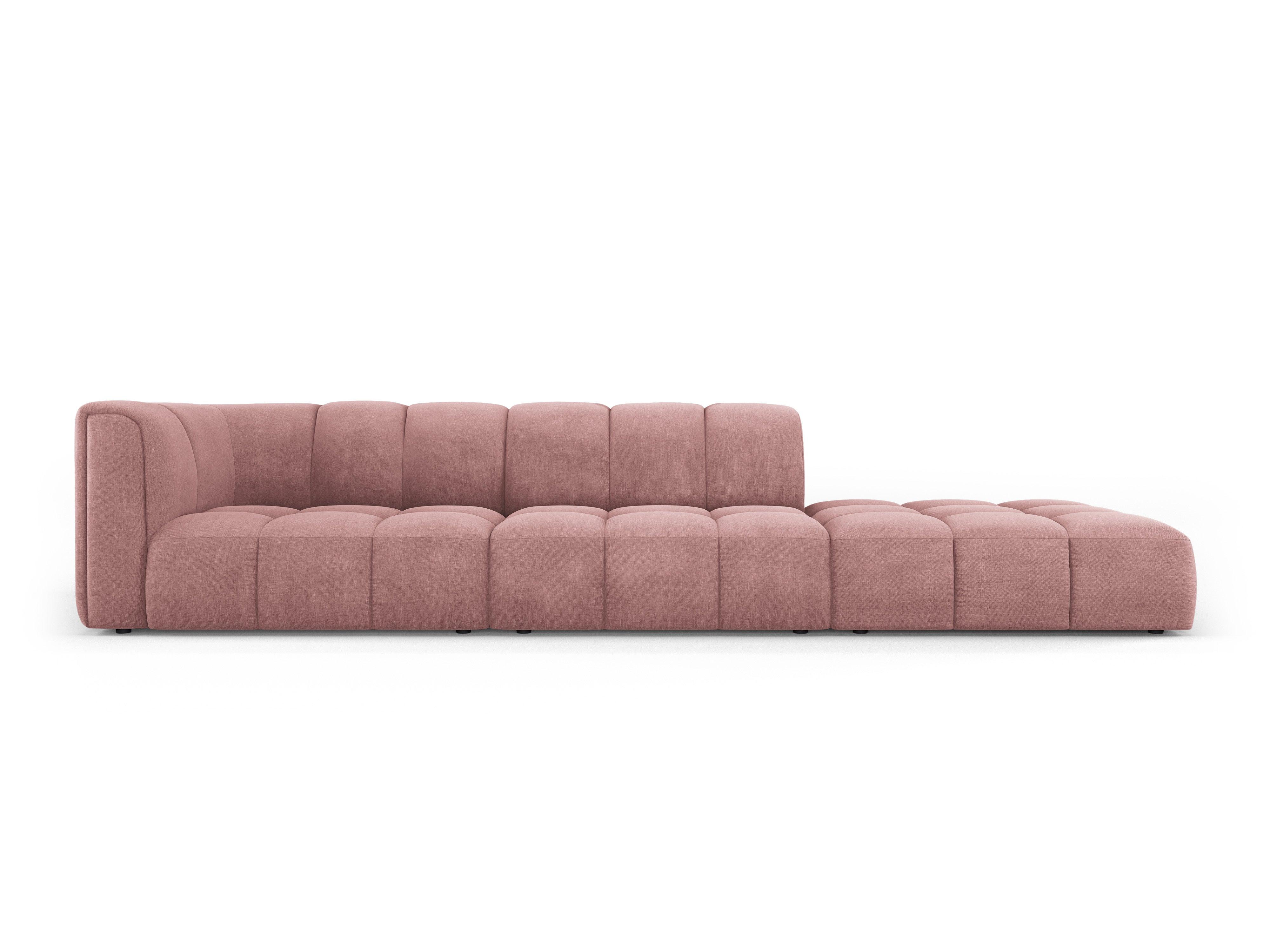 Sofa prawostronna FRANCESCA różowy szenil Milo Casa Eye on Design