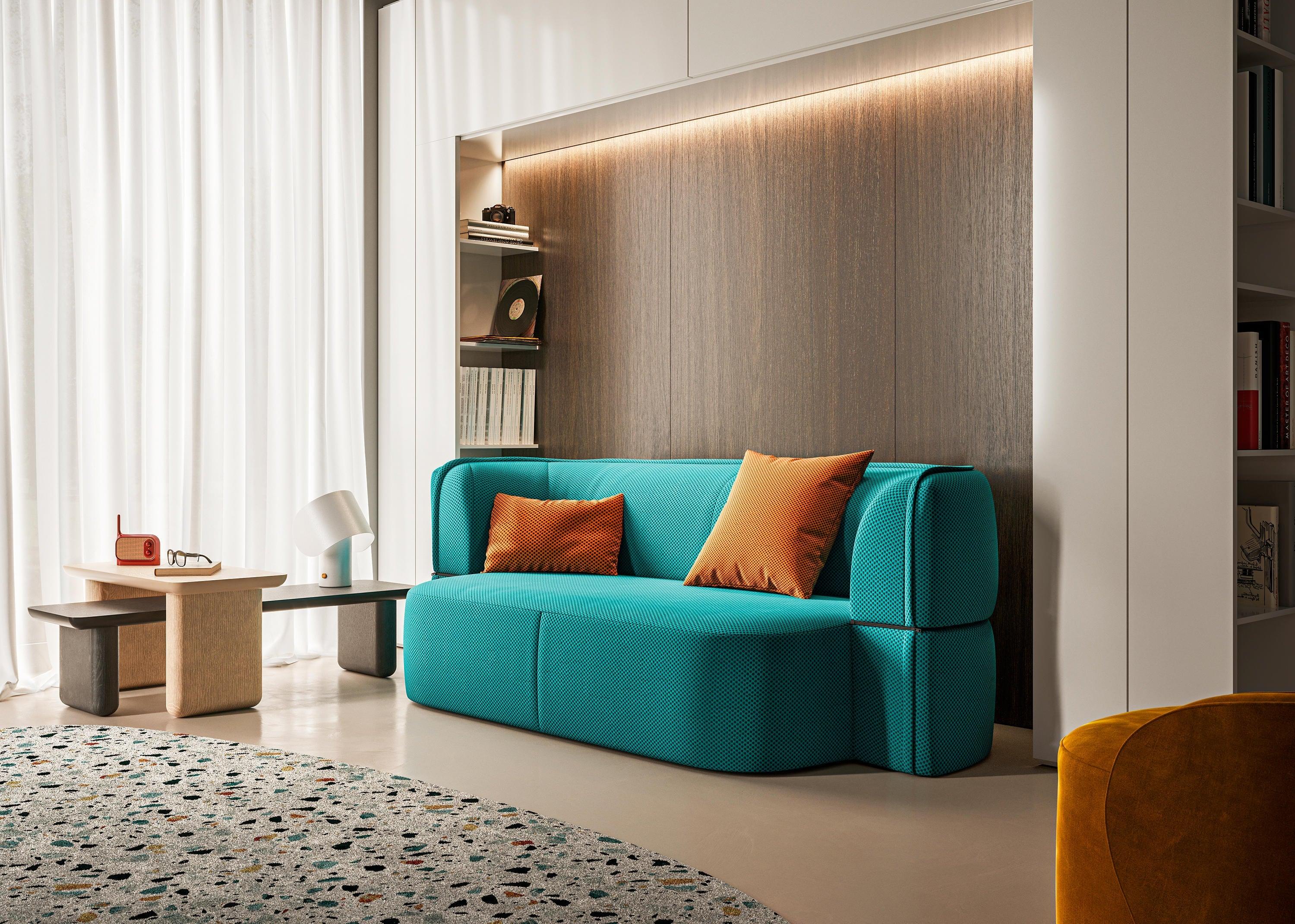 Sofa rozkładana SOFT ISLAND ceglany Liu Jo Living Eye on Design