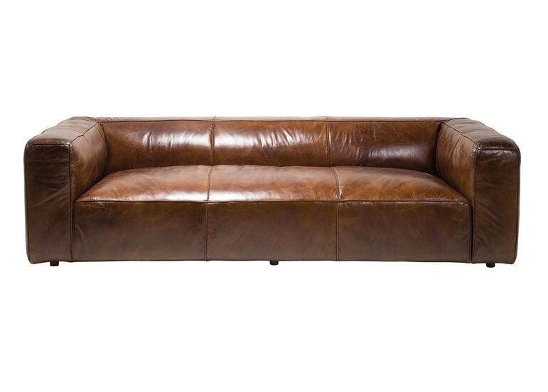 Cubetto brown leather sofa