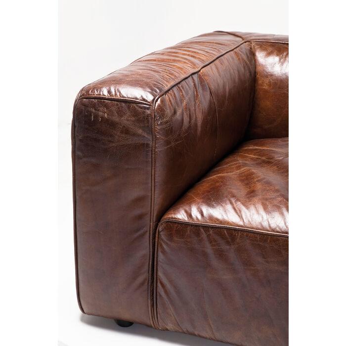Cubetto brown leather sofa