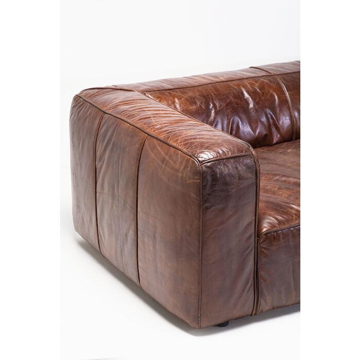 Cubetto brown leather sofa