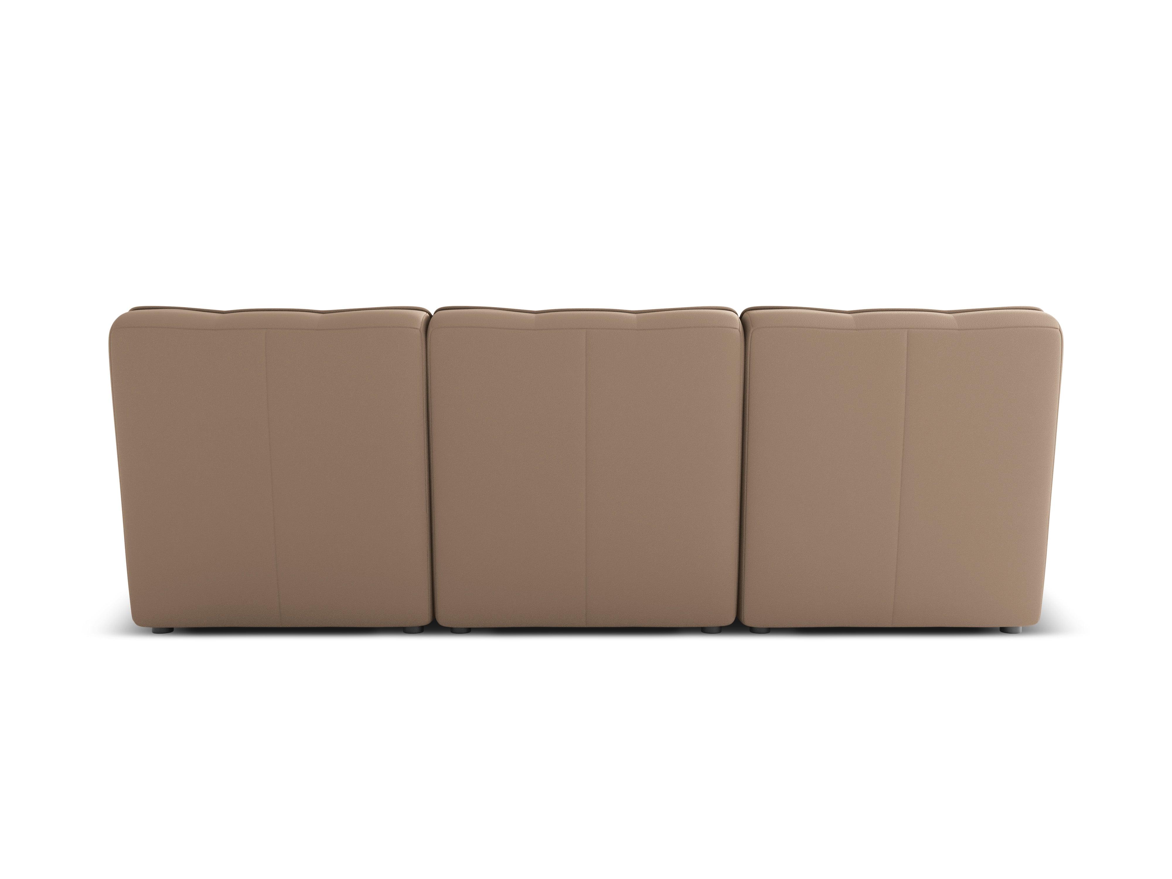 Sofa skórzana 3-osobowa MONI cappuccino – szenil, Maison Heritage