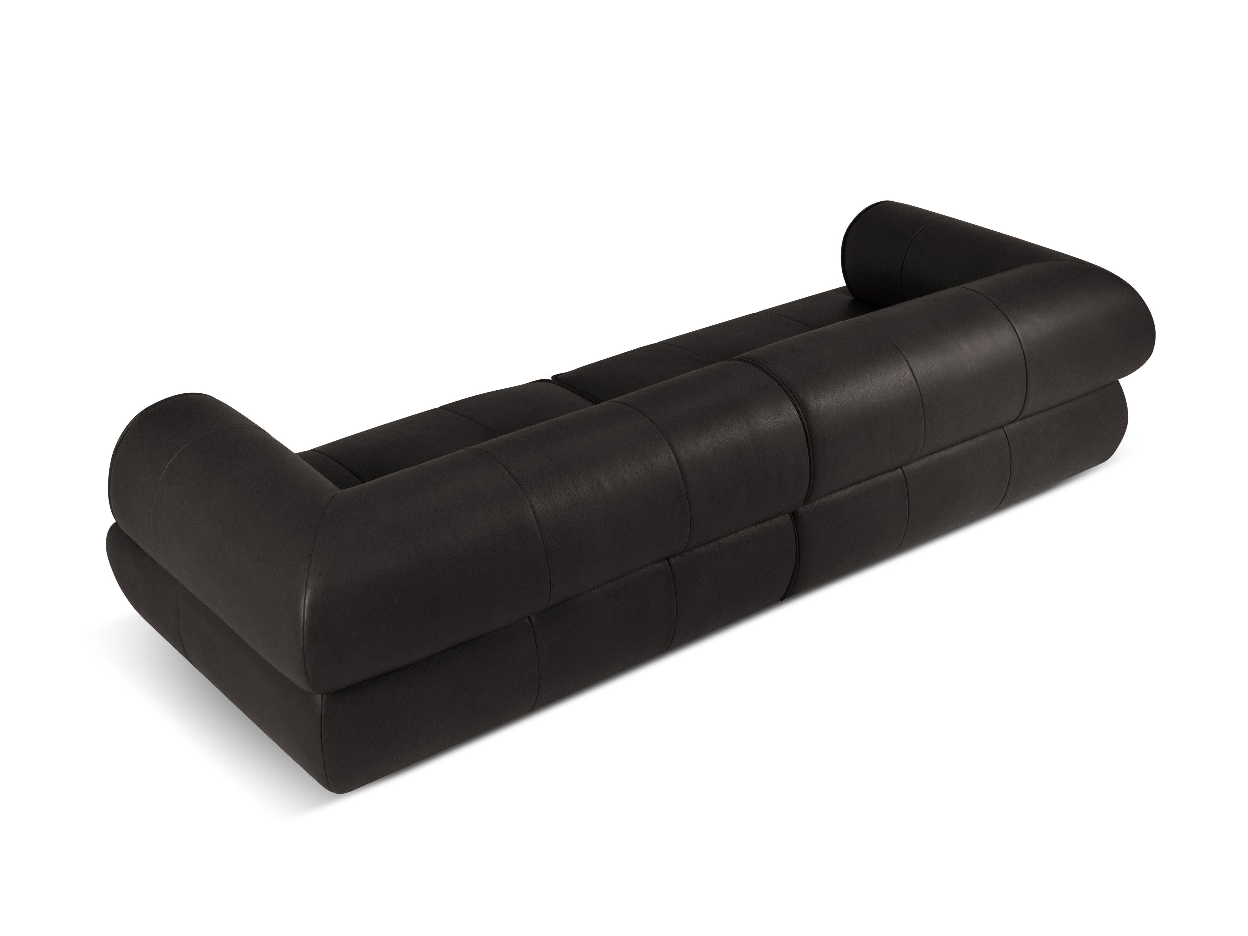 Sofa skórzana 4-osobowa LILY czarny Maison Heritage Eye on Design