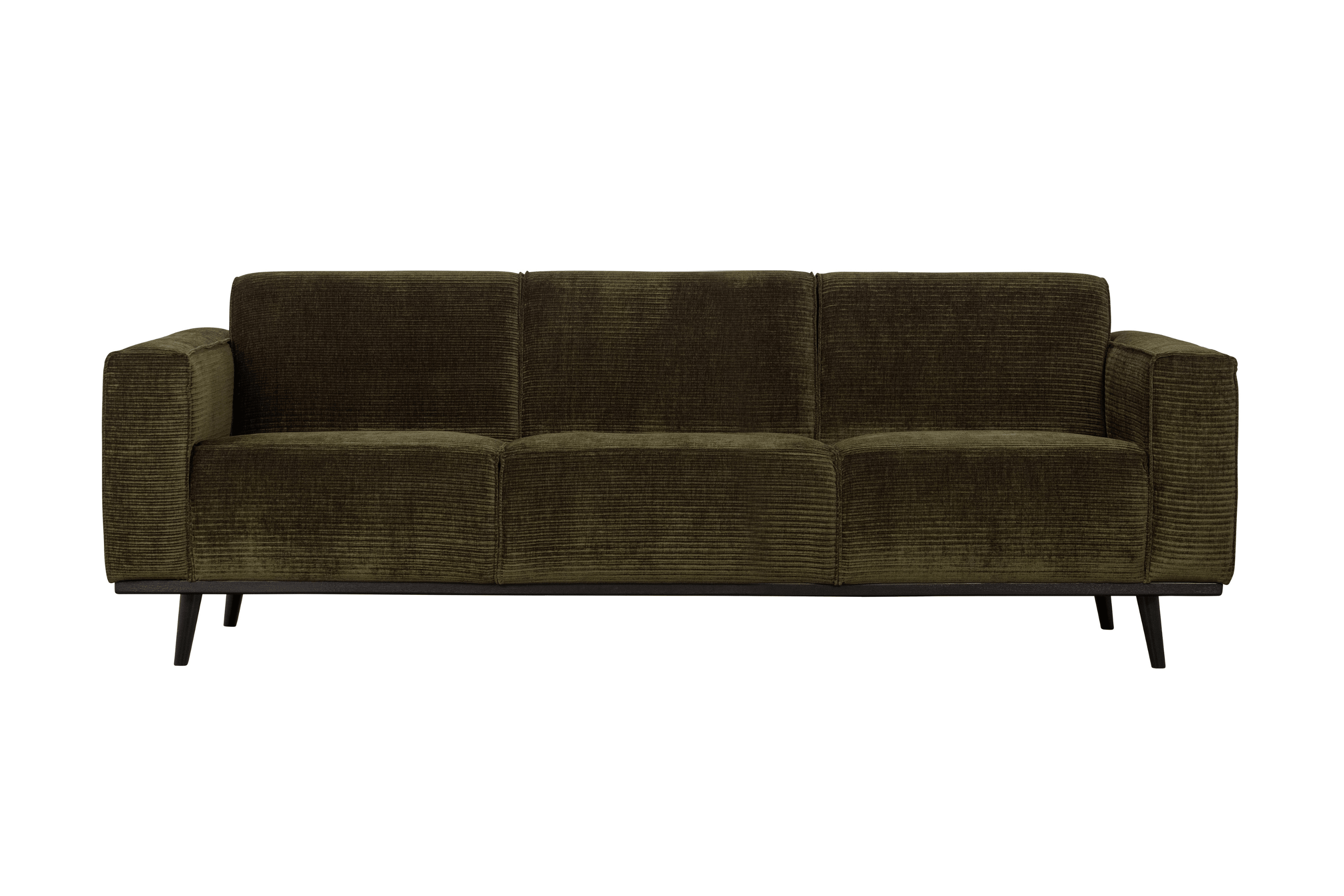 Sofa sztruksowa 3-osobowa STATEMENT ciemnozielony Be Pure Eye on Design